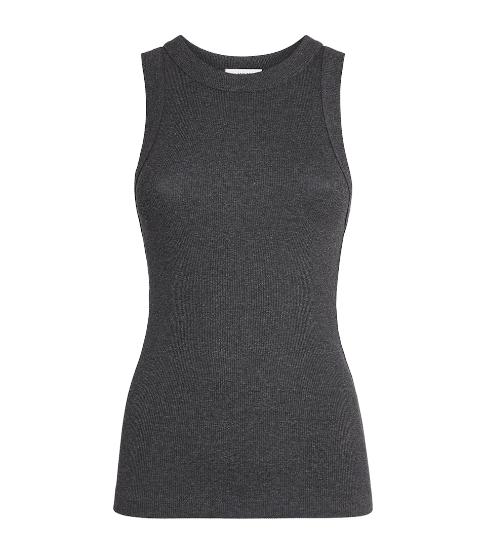 AGOLDE Womens Leigh Tank Top Charcoal Heathe