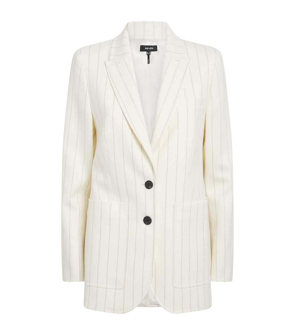 Metallic Pinstripe Blazer