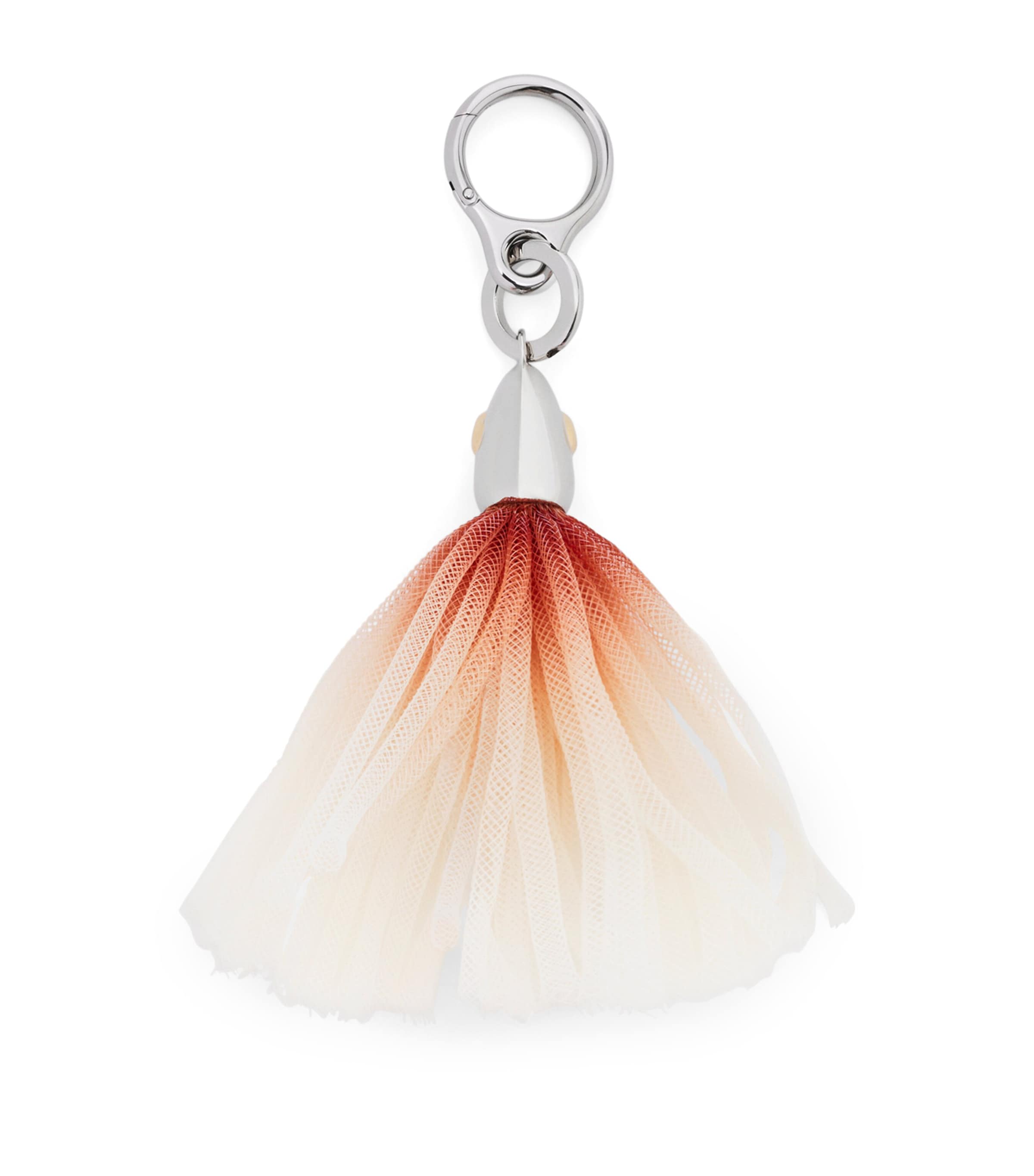 LOEWE x Paula's Ibiza Fishing Lure Charm Silver/orange