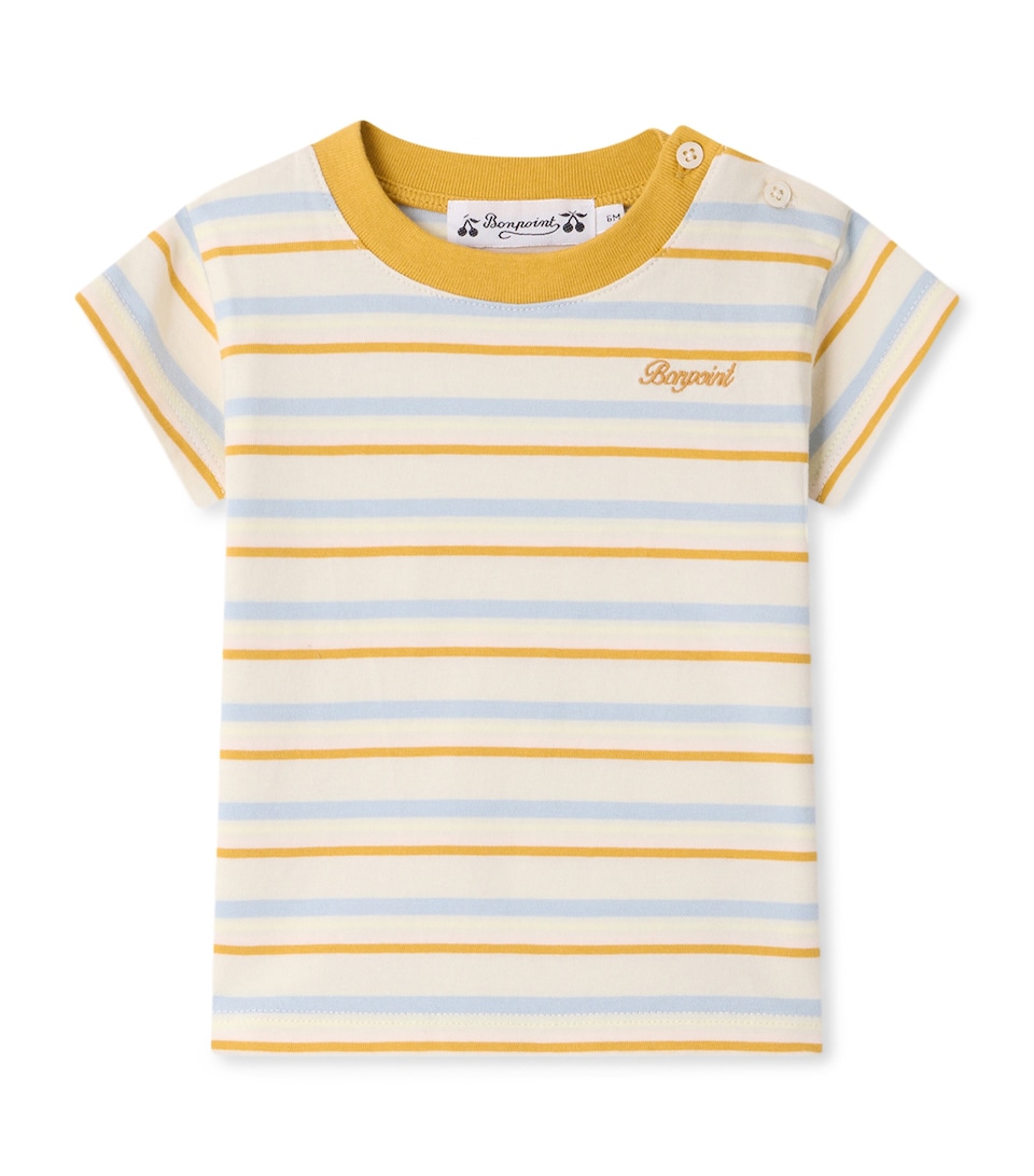 Bonpoint Cotton Stripe T-Shirt (6-18 Months) Ra Multicolore