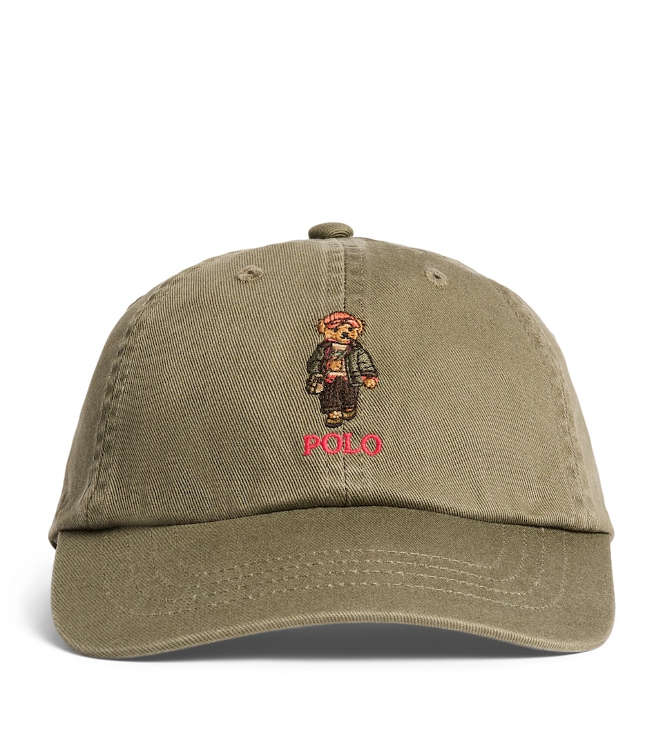 Ralph Lauren Kids Polo Bear Baseball Cap (2-7 Years) Cruise Olive