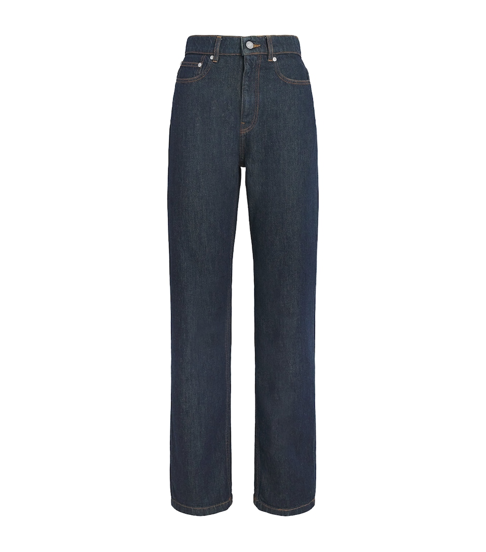 Joseph Womens Chams Mid-Rise Straight Jeans Deep Indigo