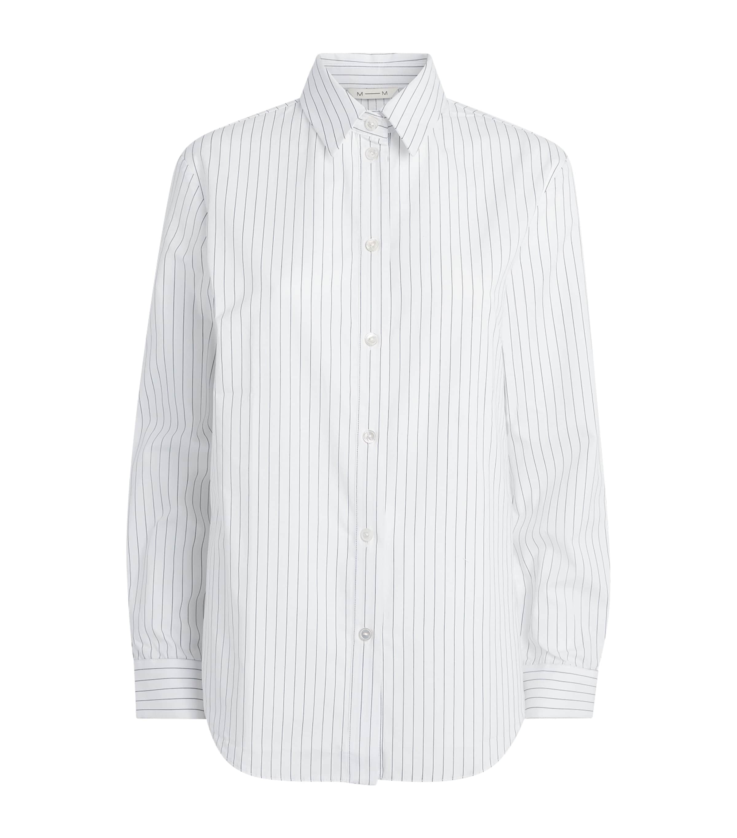 MM Womens Cotton Stripe Shirt Optical White