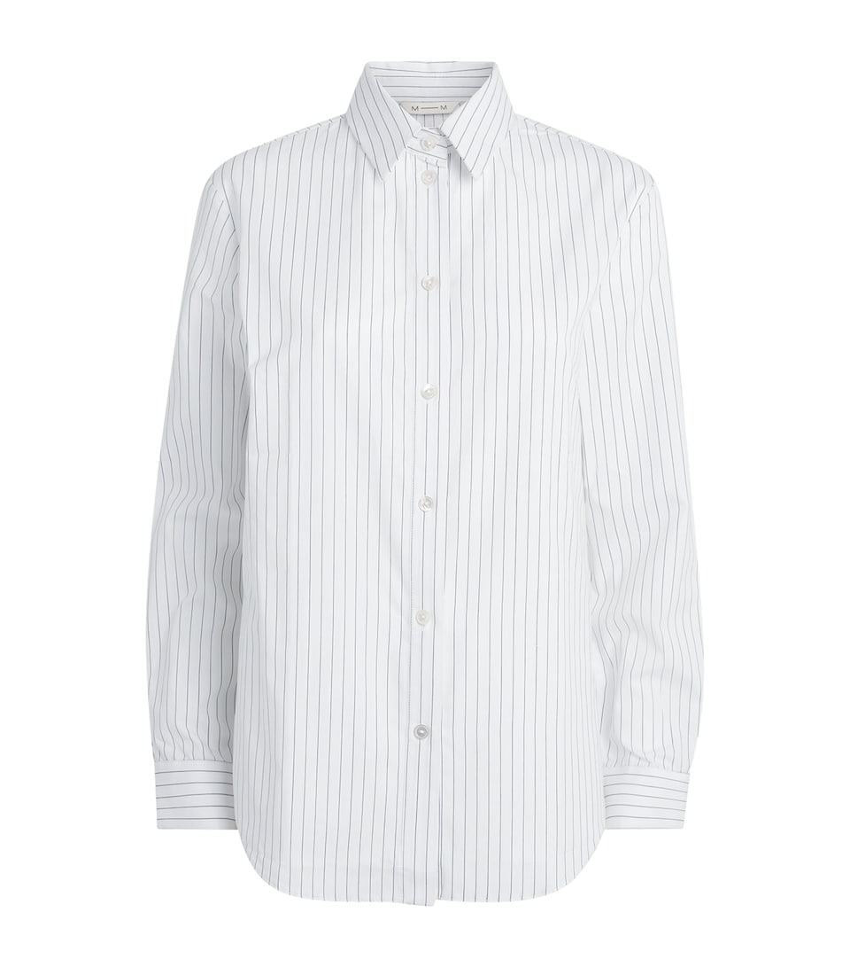 MM Womens Cotton Stripe Shirt Optical White