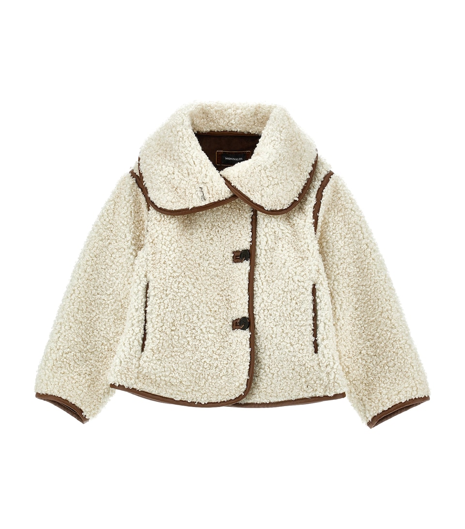 Contrast-Trim Borg Jacket (4-12 Years)