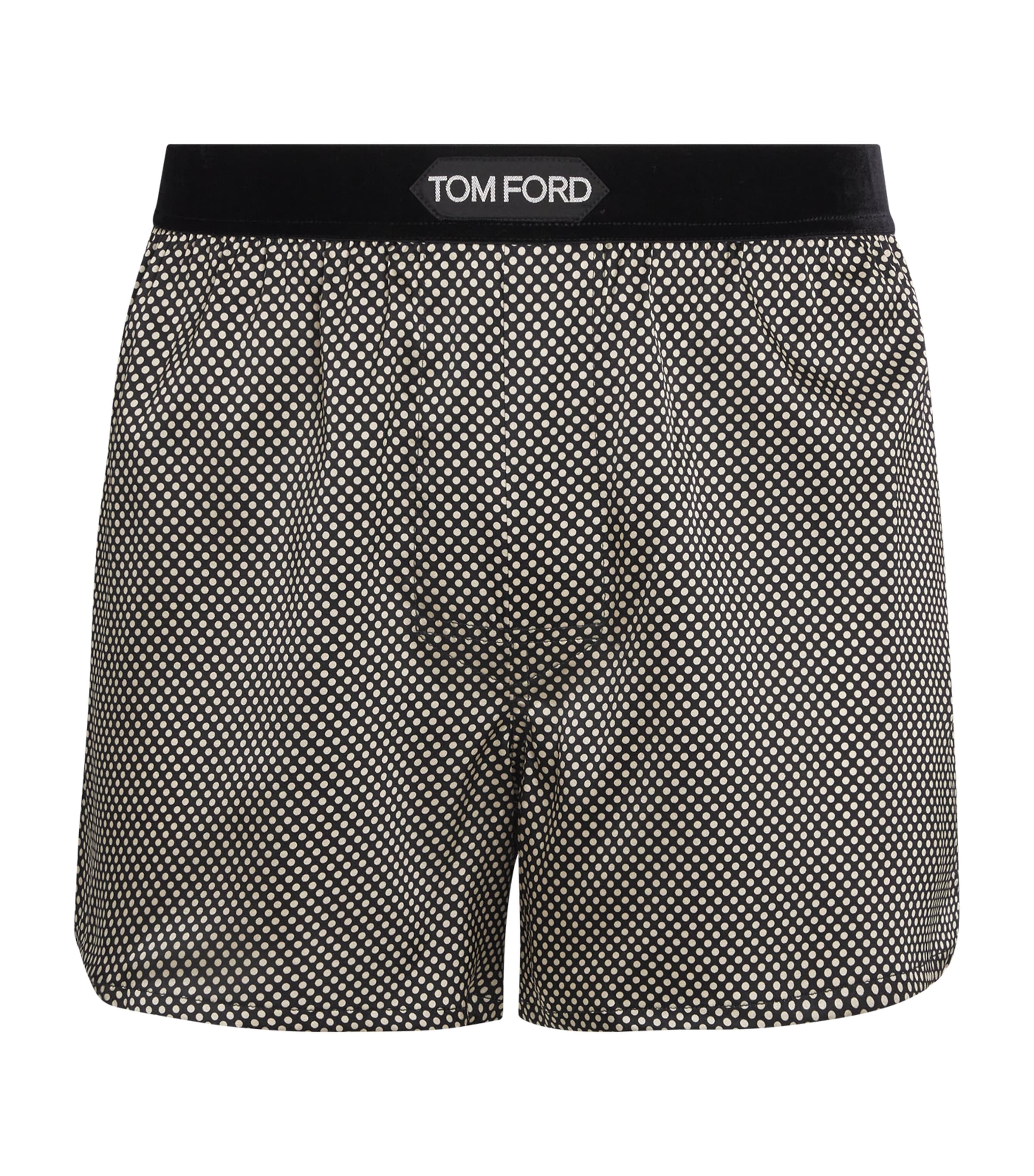Stretch-Silk Polka-Dot Boxers