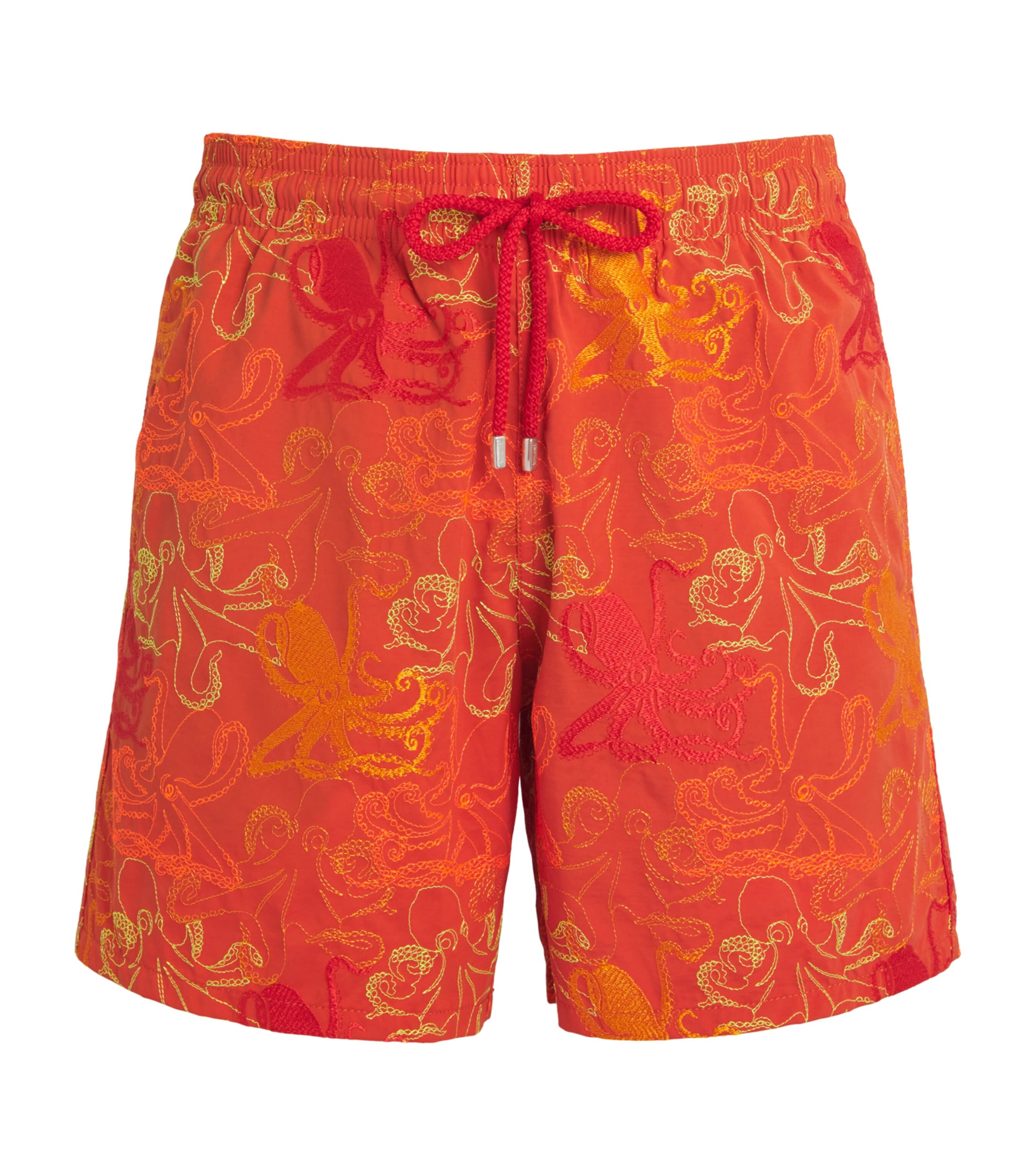 Vilebrequin Mens Octopussy Embroidered Mistral Swim Shorts Rouille