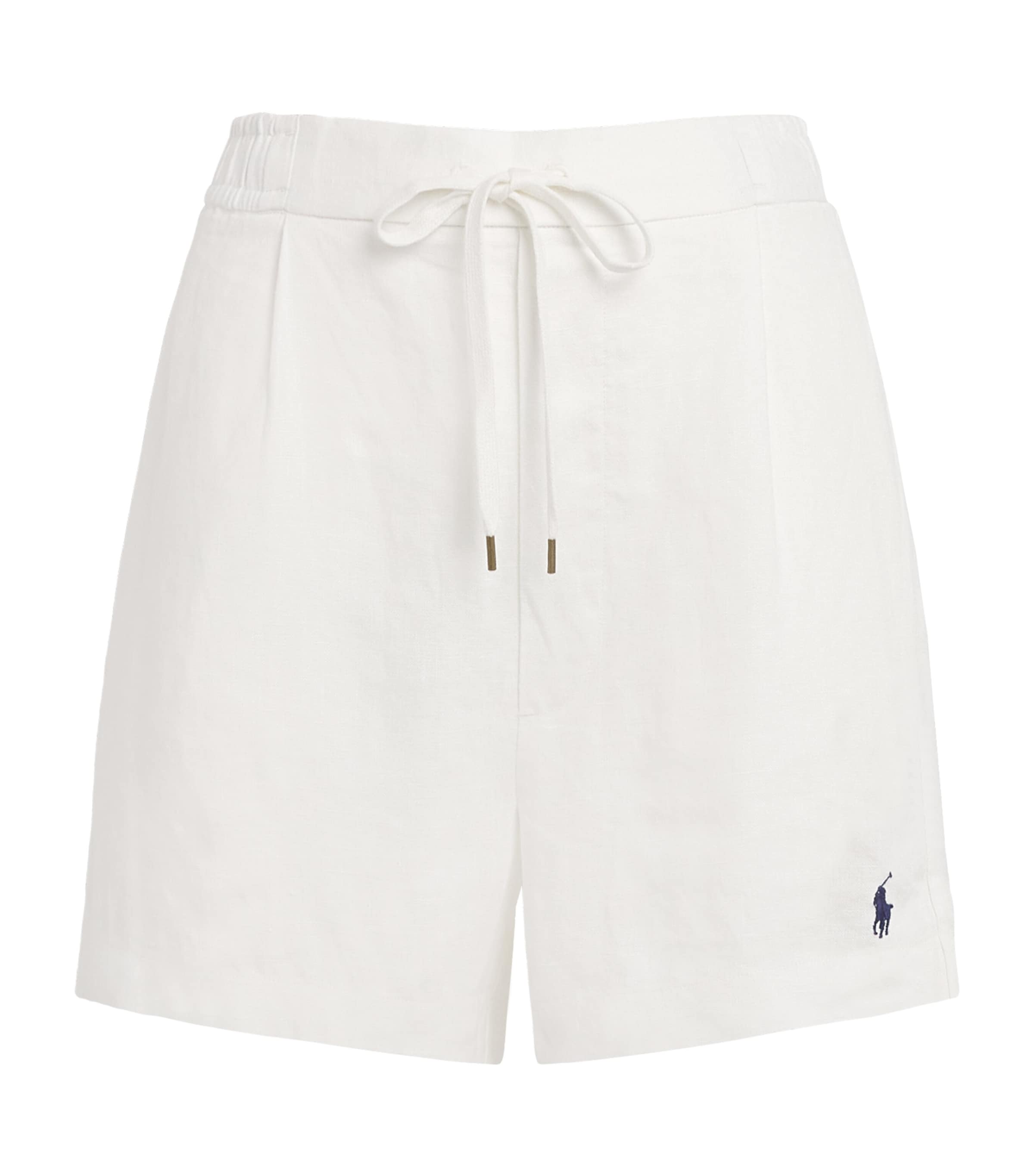 Polo Ralph Lauren Womens Linen Drawstring Shorts White