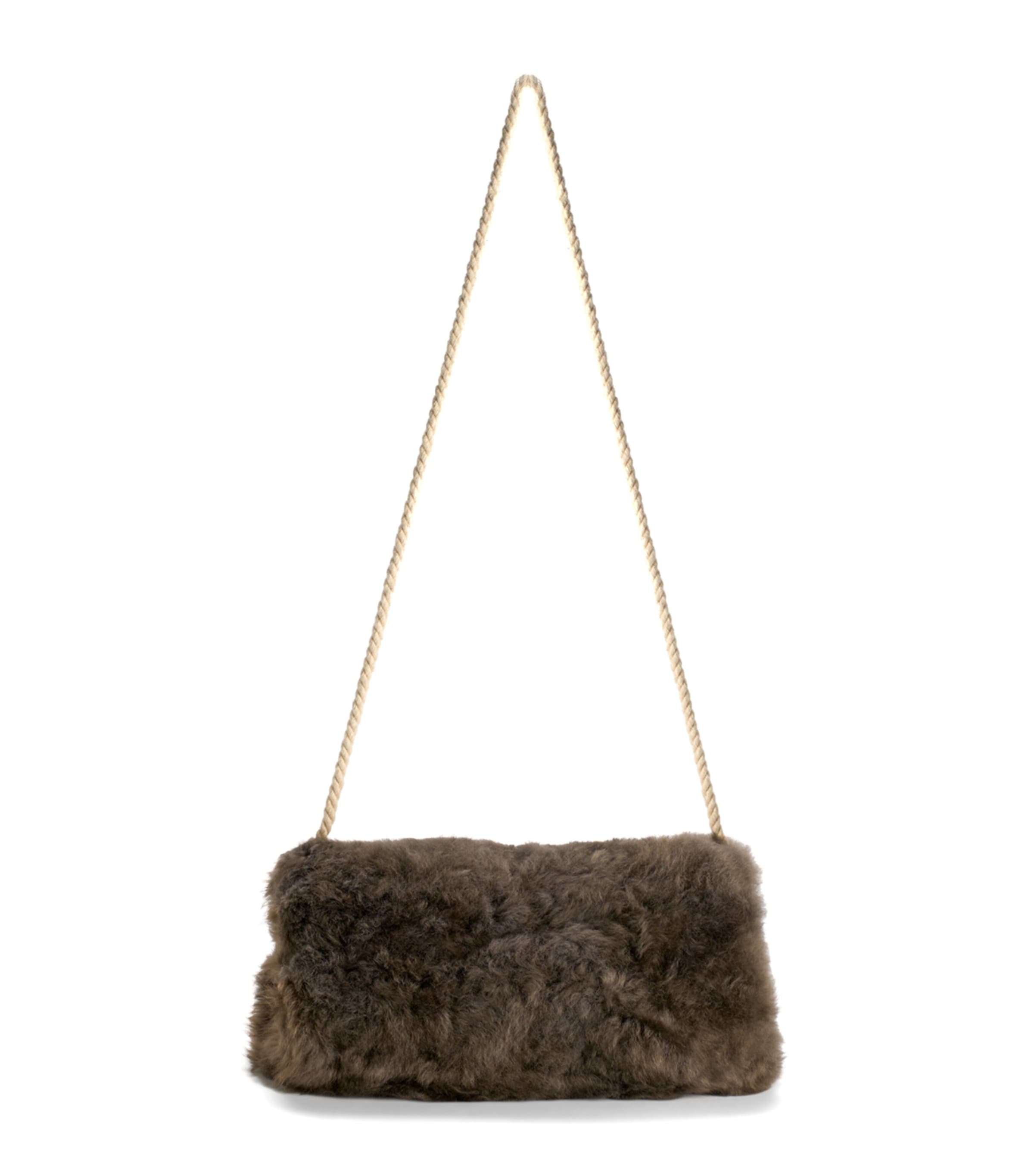 Weich Royal Alpaca Wool Manu Pocket Muff Dark Champagne