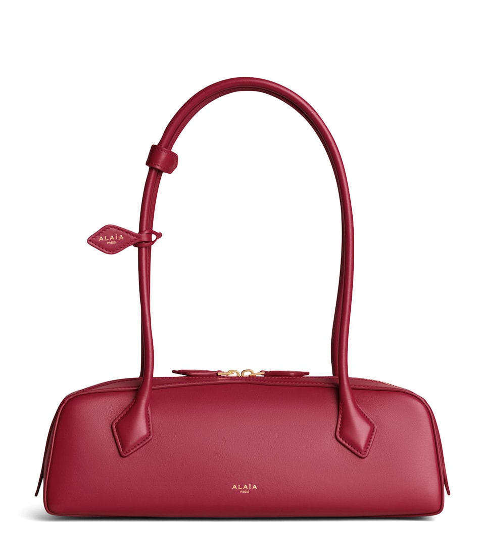 Alaïa Medium Leather Le Teckel Shoulder Bag Carmine