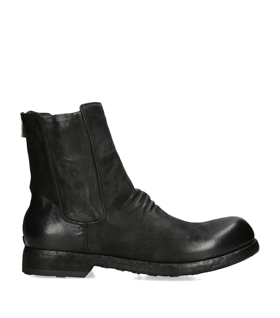 Officine Creative Leather Bulla Chelsea Boots Black