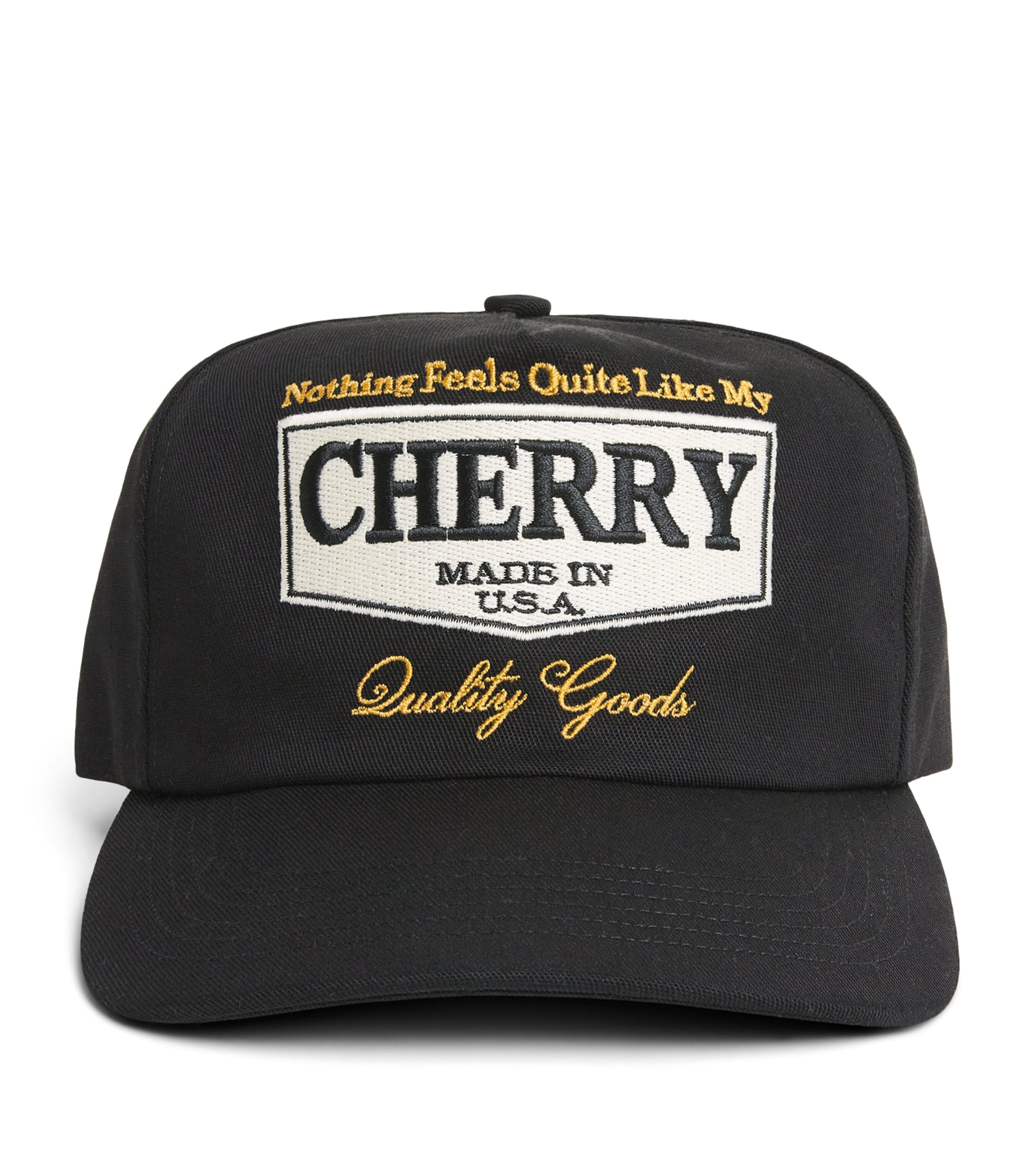 Cherry Los Angeles Embroidered Logo Cap Black