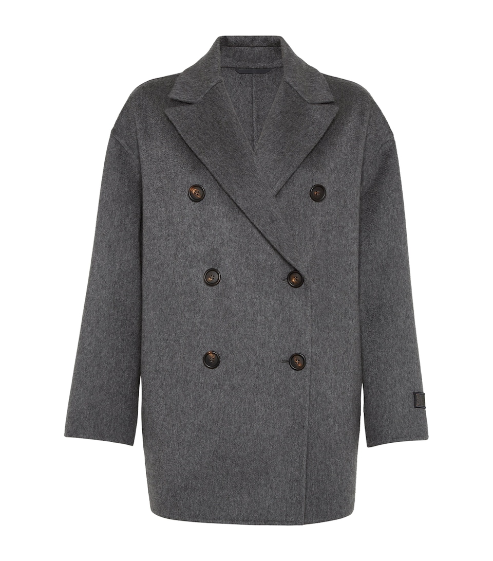 Cashmere Double-Breasted Peacoat