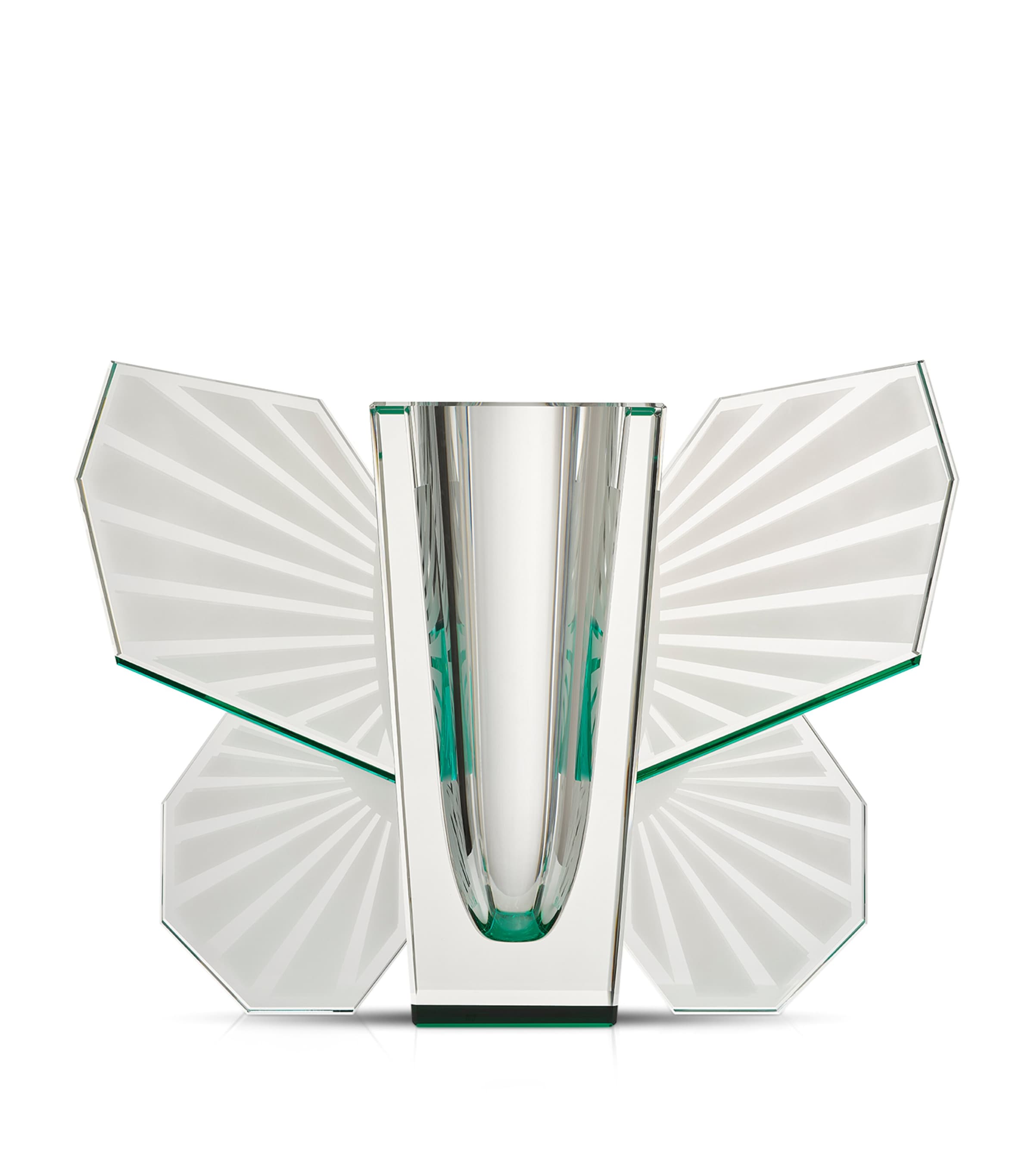 Reflections Copenhagen Crystal Claire Vase (38cm) Clear, Deep Green