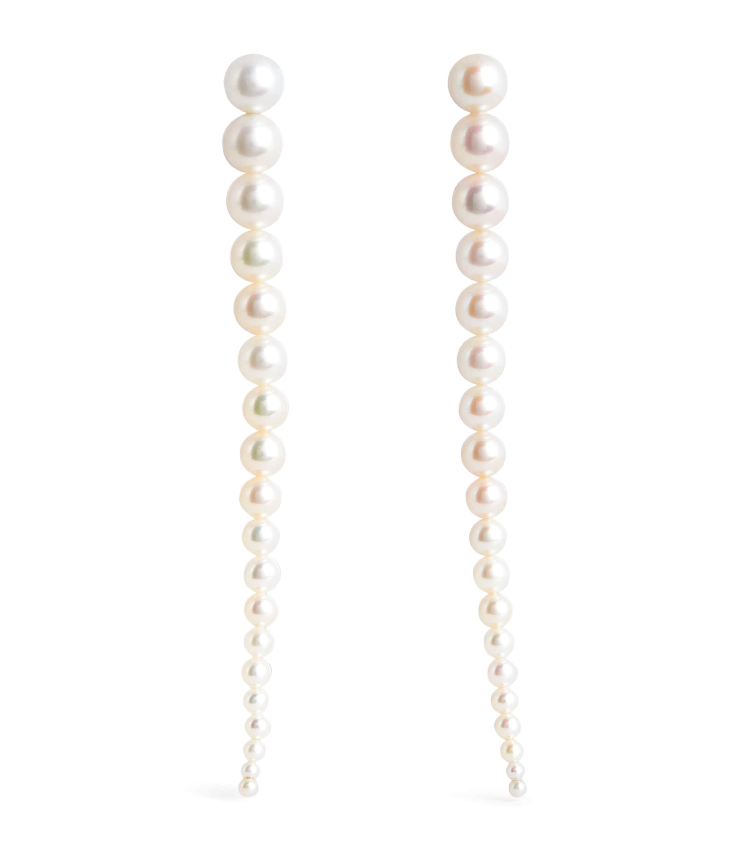 Yellow Gold and Pearl Ensemble Drop Earrings
