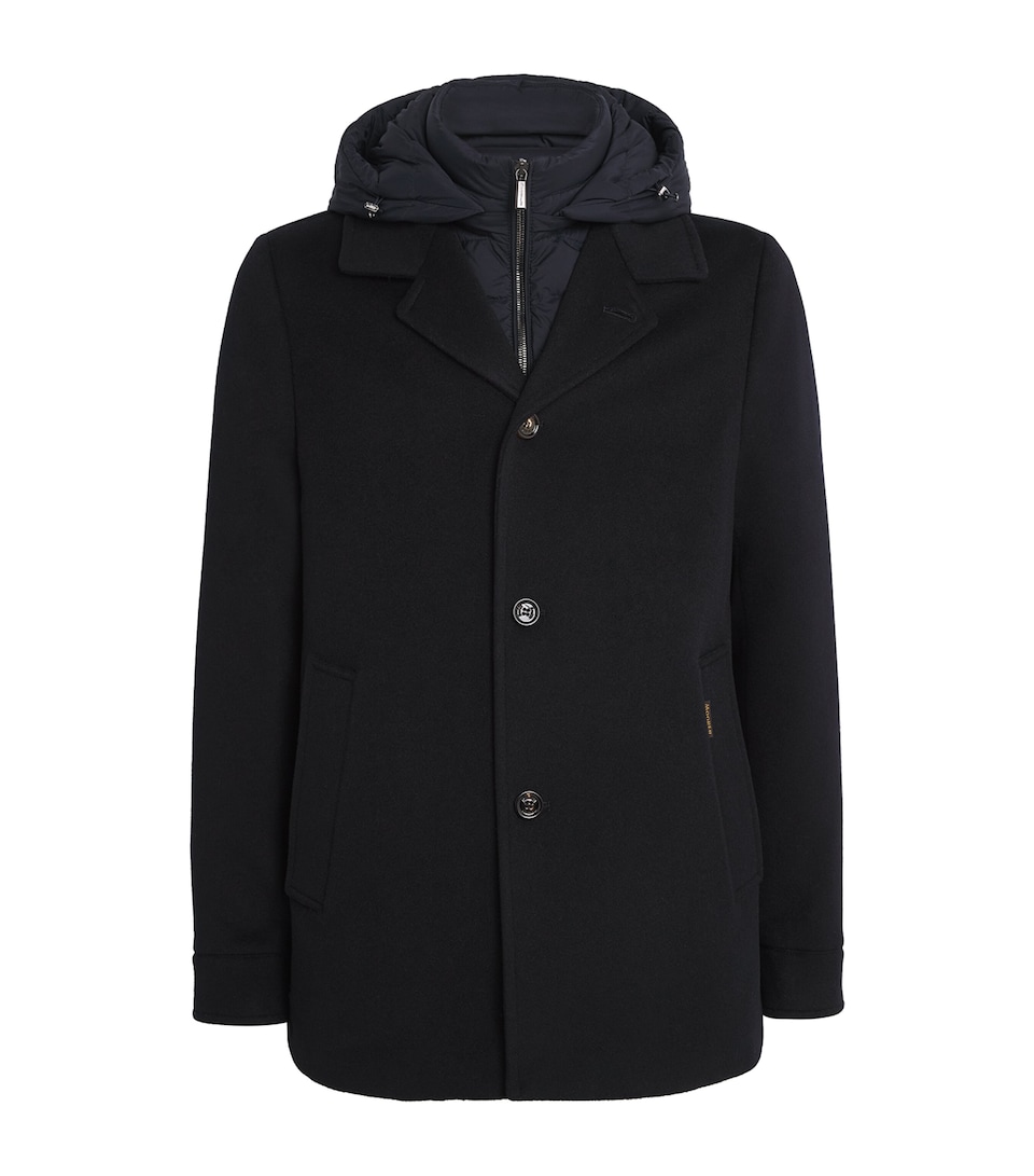 Moorer Mens Hybrid Coat Navy