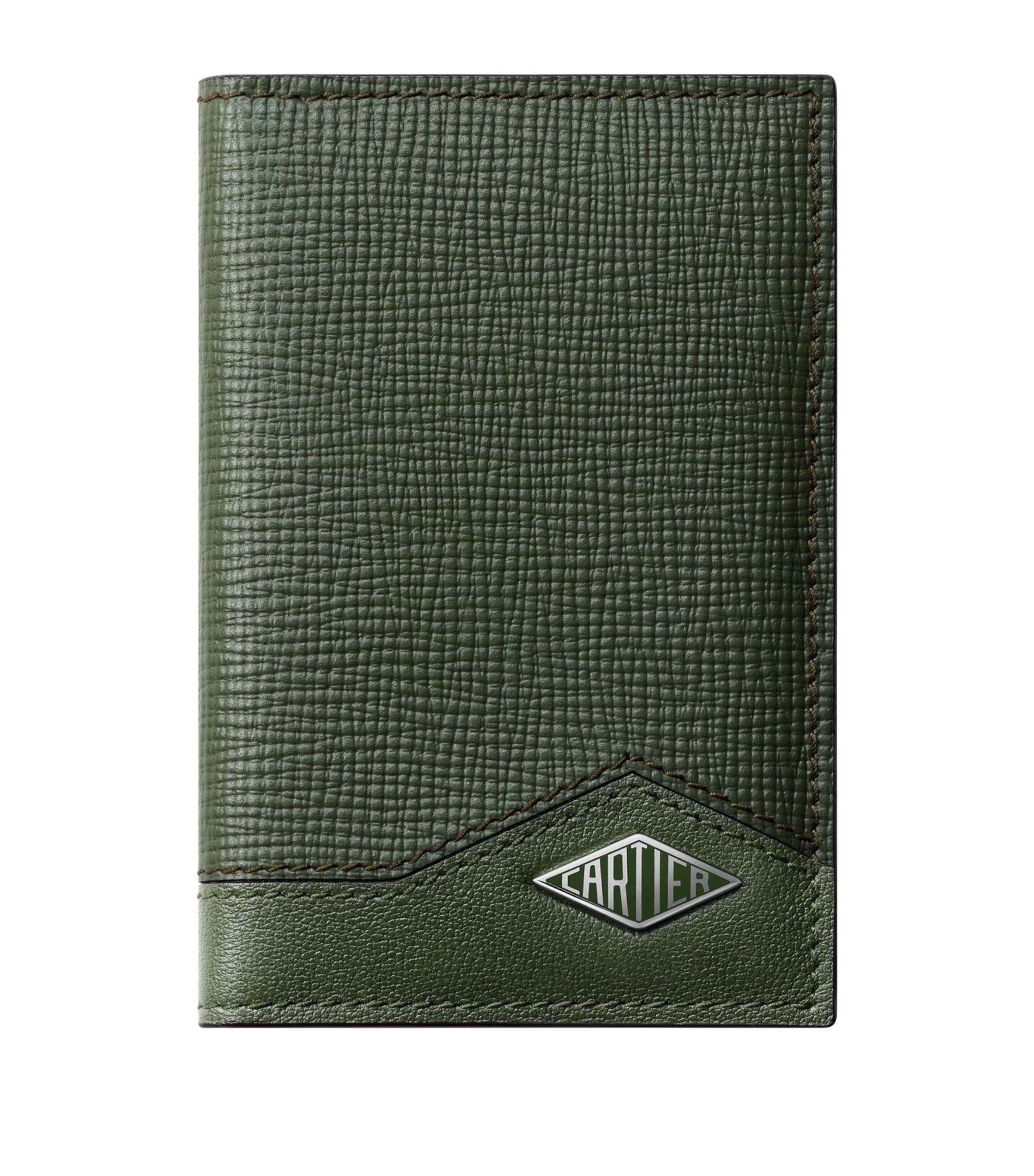 Cartier Leather Losange Bifold Card Holder Green