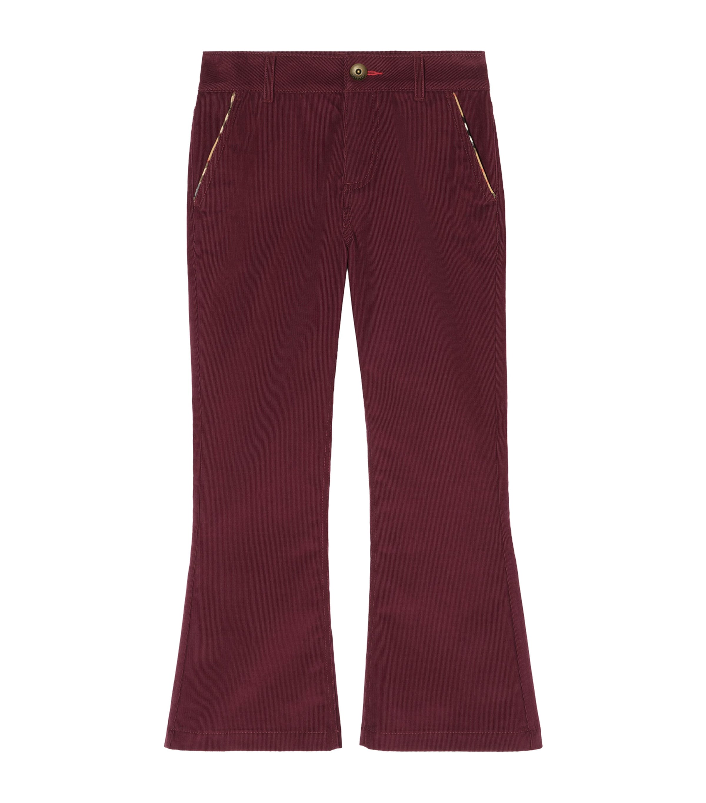 Burberry Kids Corduroy Flared Trousers (14 Years) Garnet