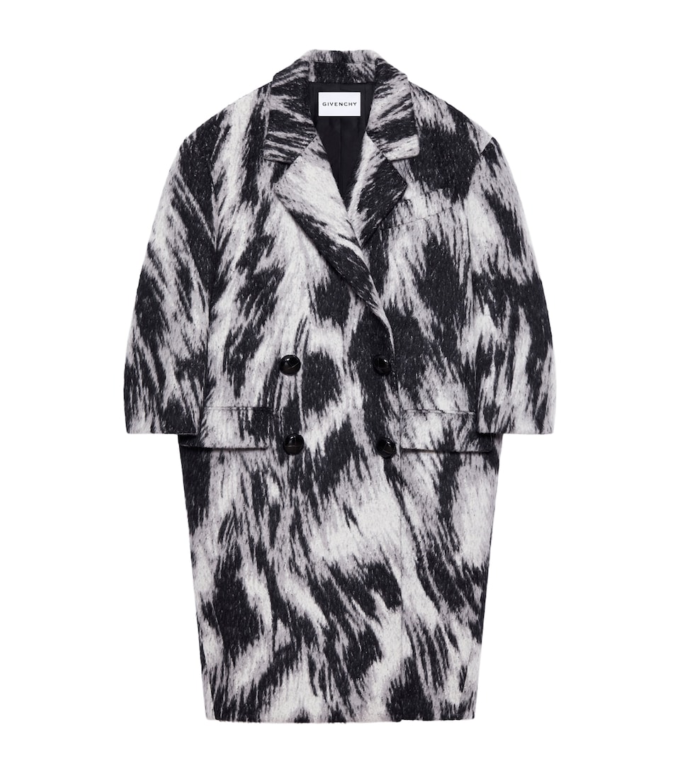 Wool-Llama Double-Breasted Coat