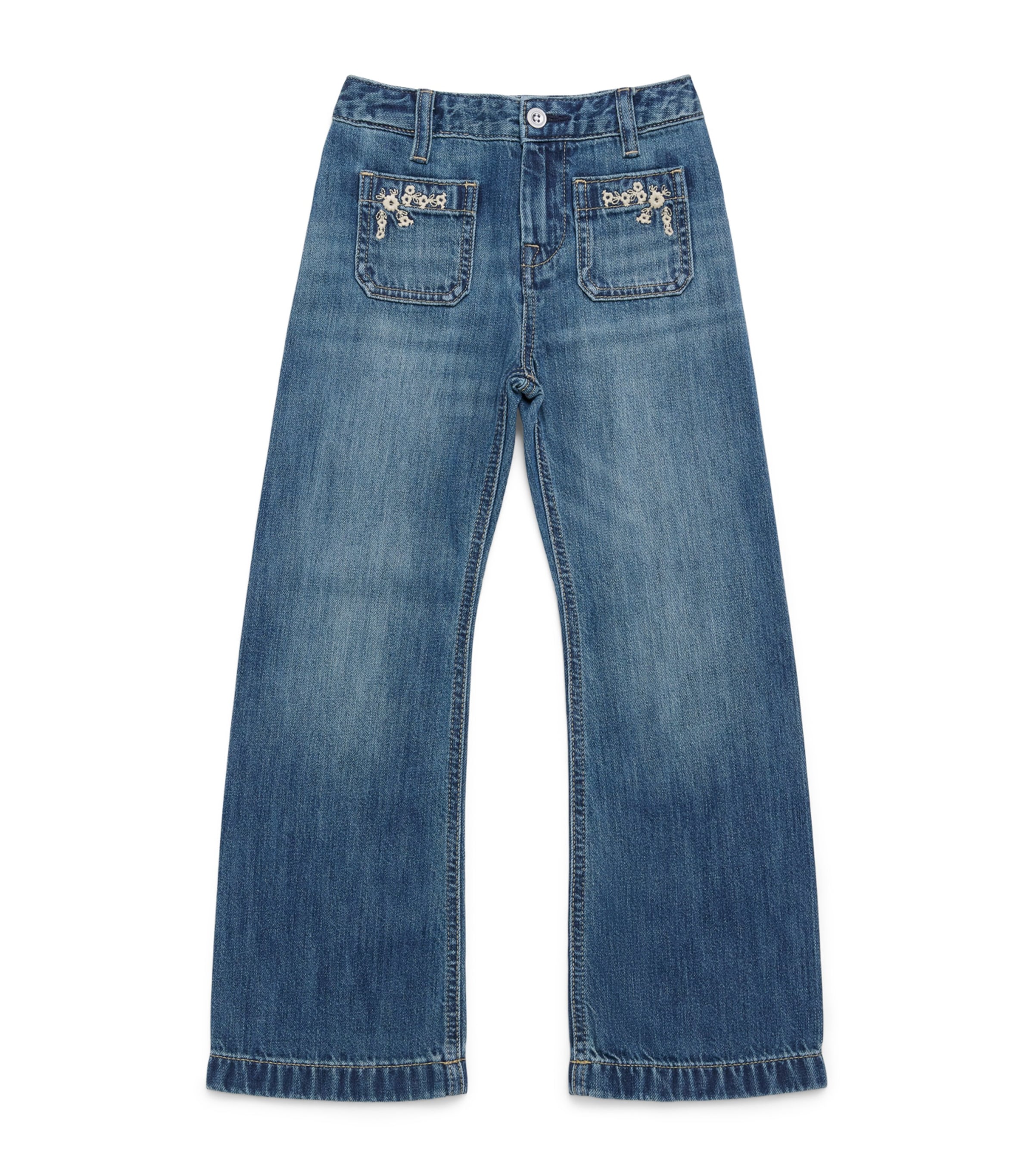 Ralph Lauren Kids Embroidered Flared Jeans (2-6 Years) Tulare Wash