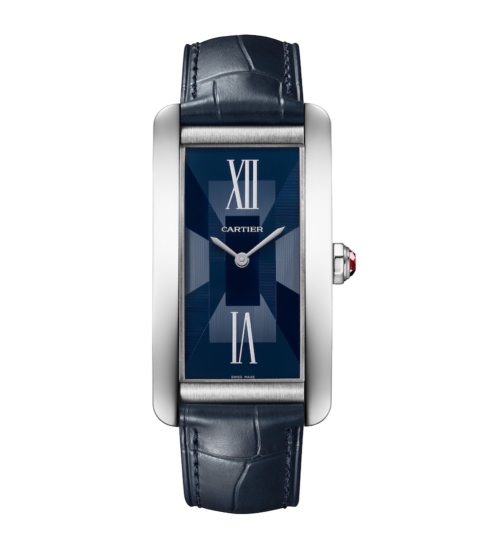 Large Platinum Tank Américaine Watch 44.4mm