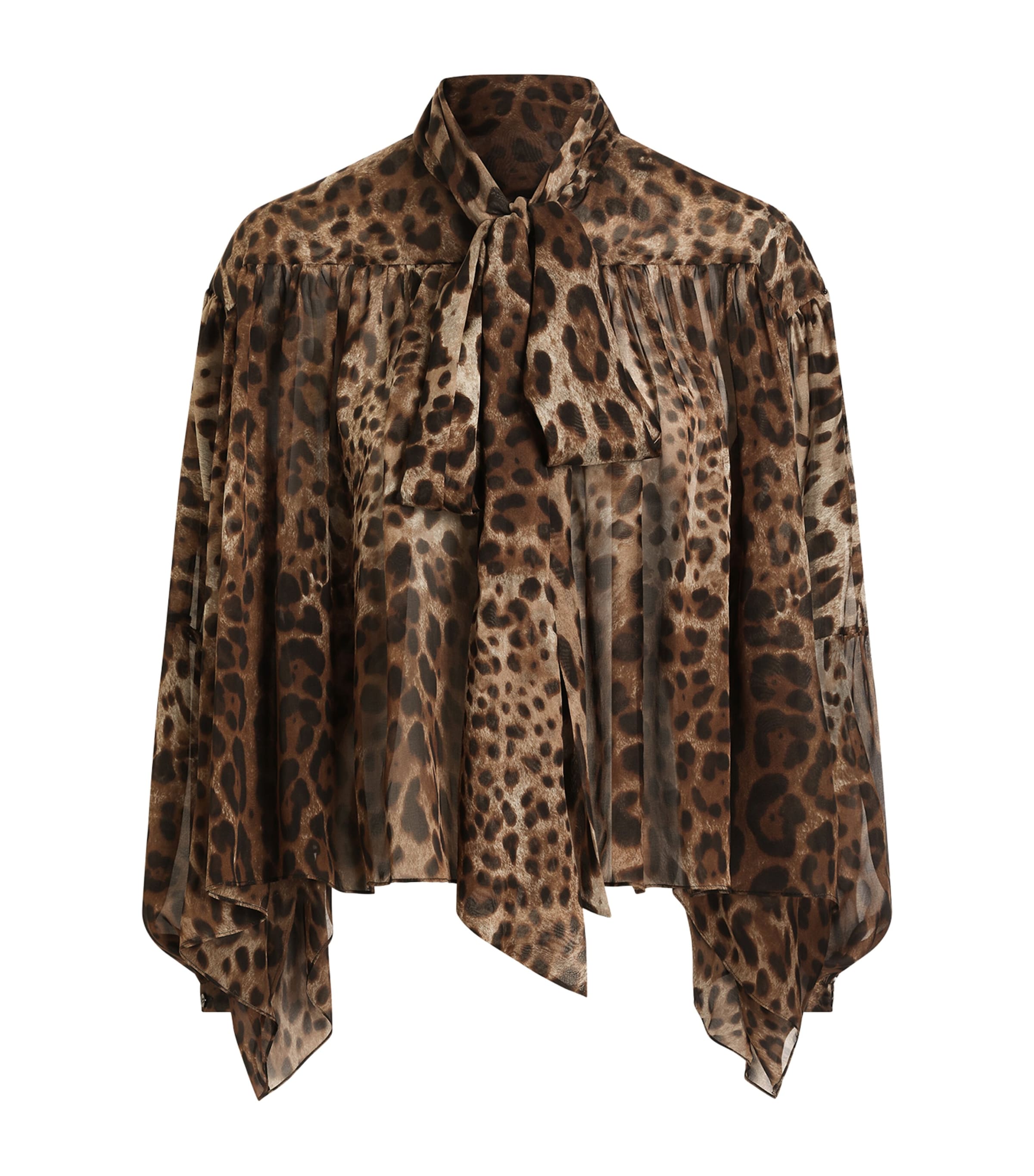 Dolce&Gabbana Womens Silk Leopard Print Shirt Leo New