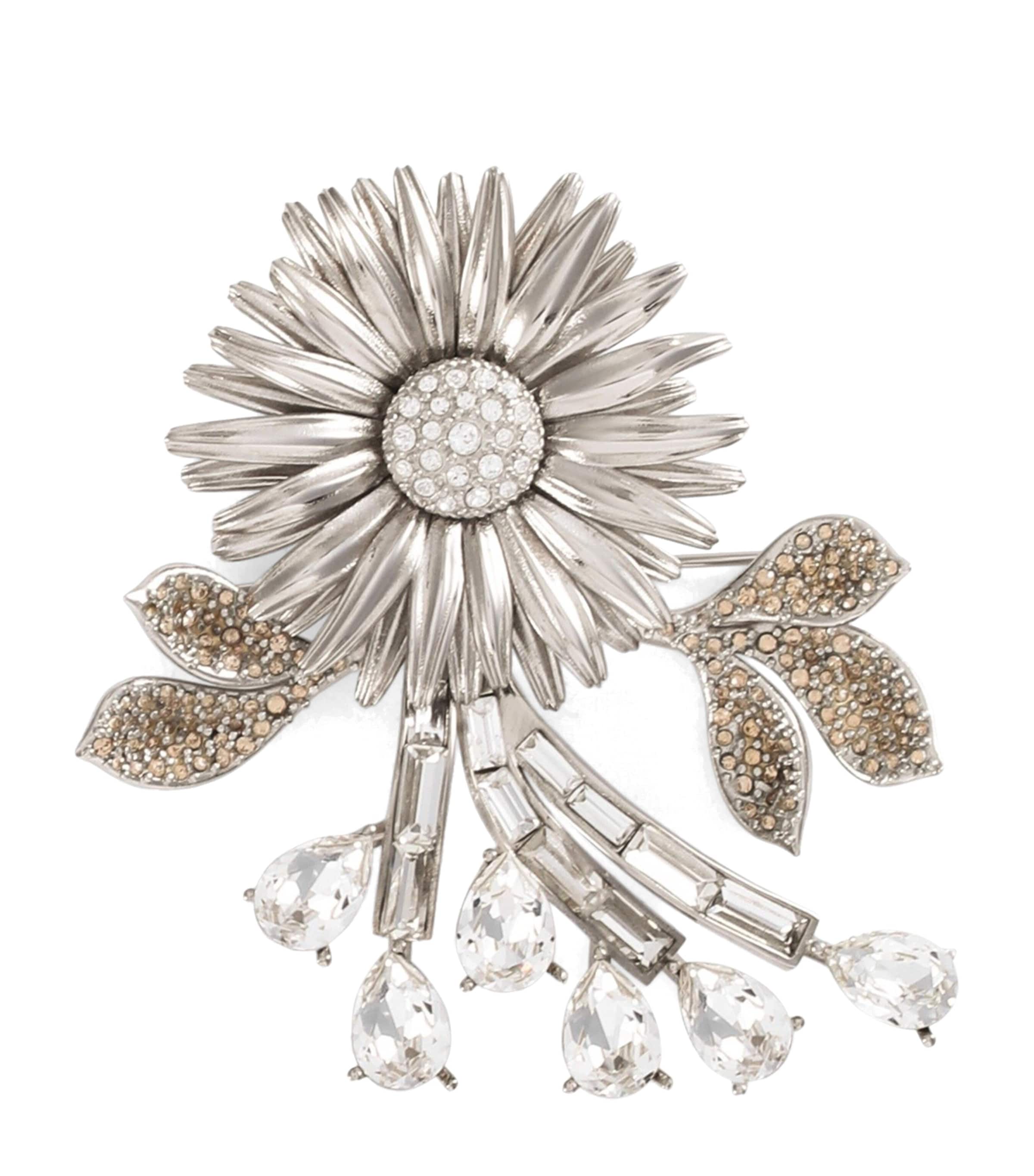 Dolce&Gabbana Flower Brooch Silver/palladi