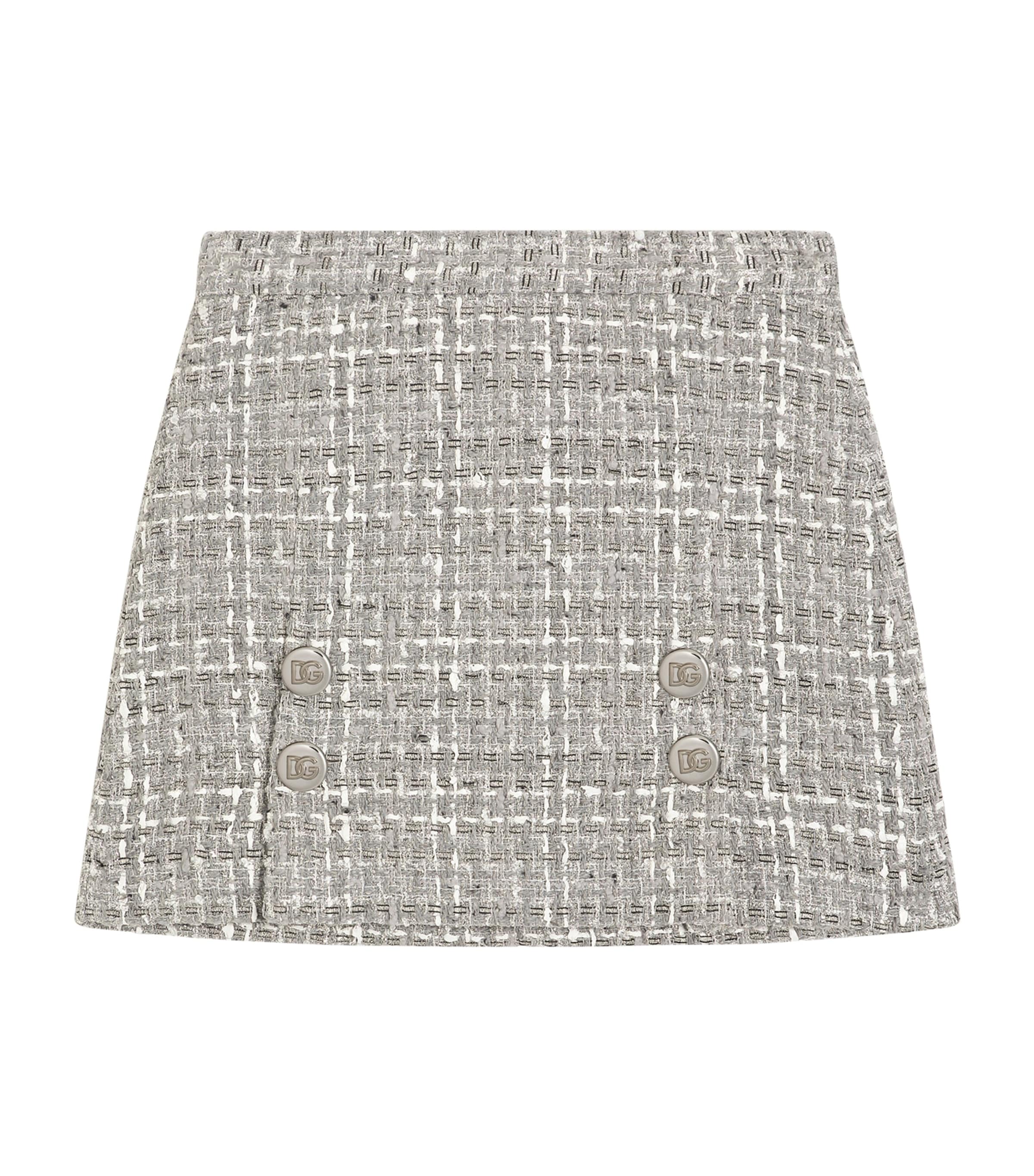 Dolce & Gabbana Tweed Check Mini Skirt | Harrods US