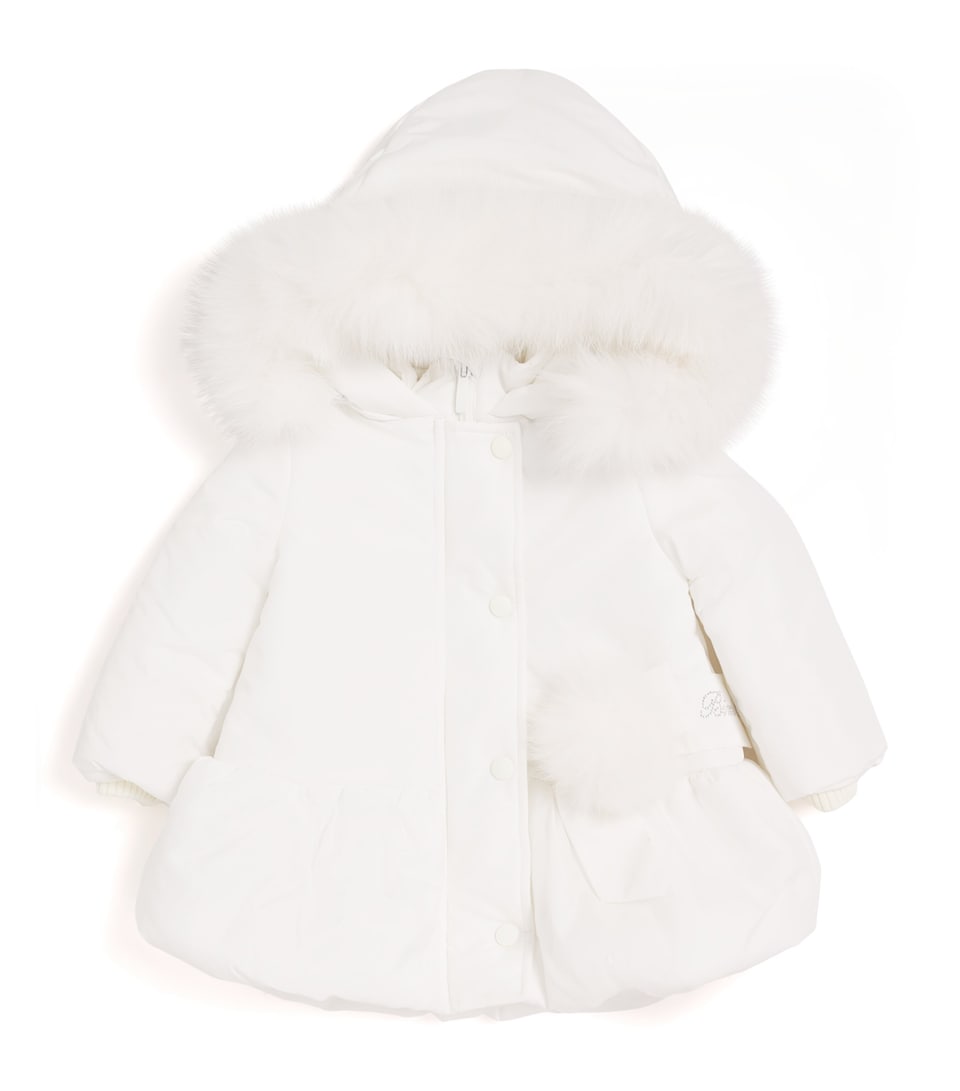 Fox Fur-Trim Puffer Jacket (3-36 Months)