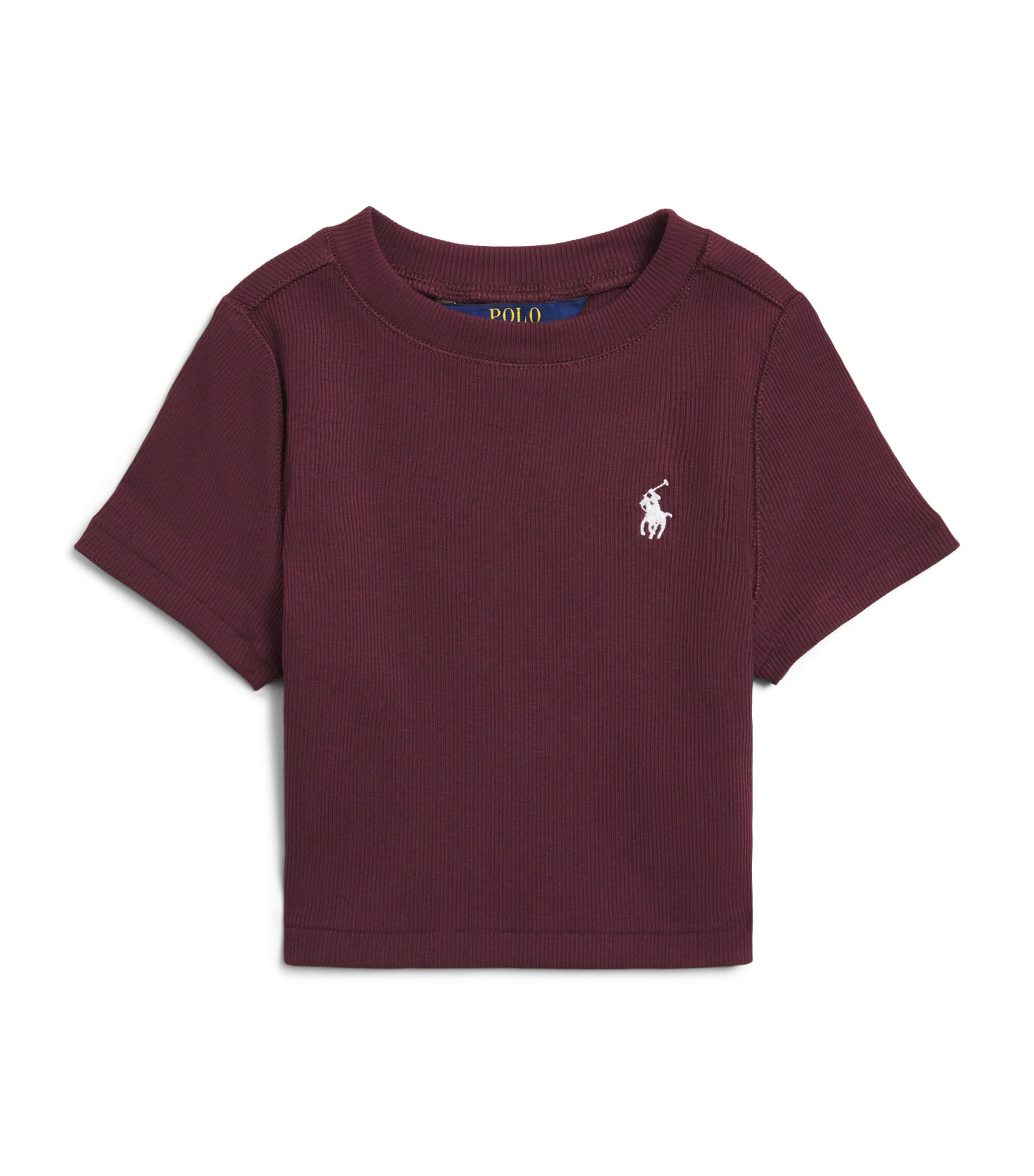 Ralph Lauren Kids Stretch-Cotton Ribbed T-Shirt (7-14 Years) Rich Ruby