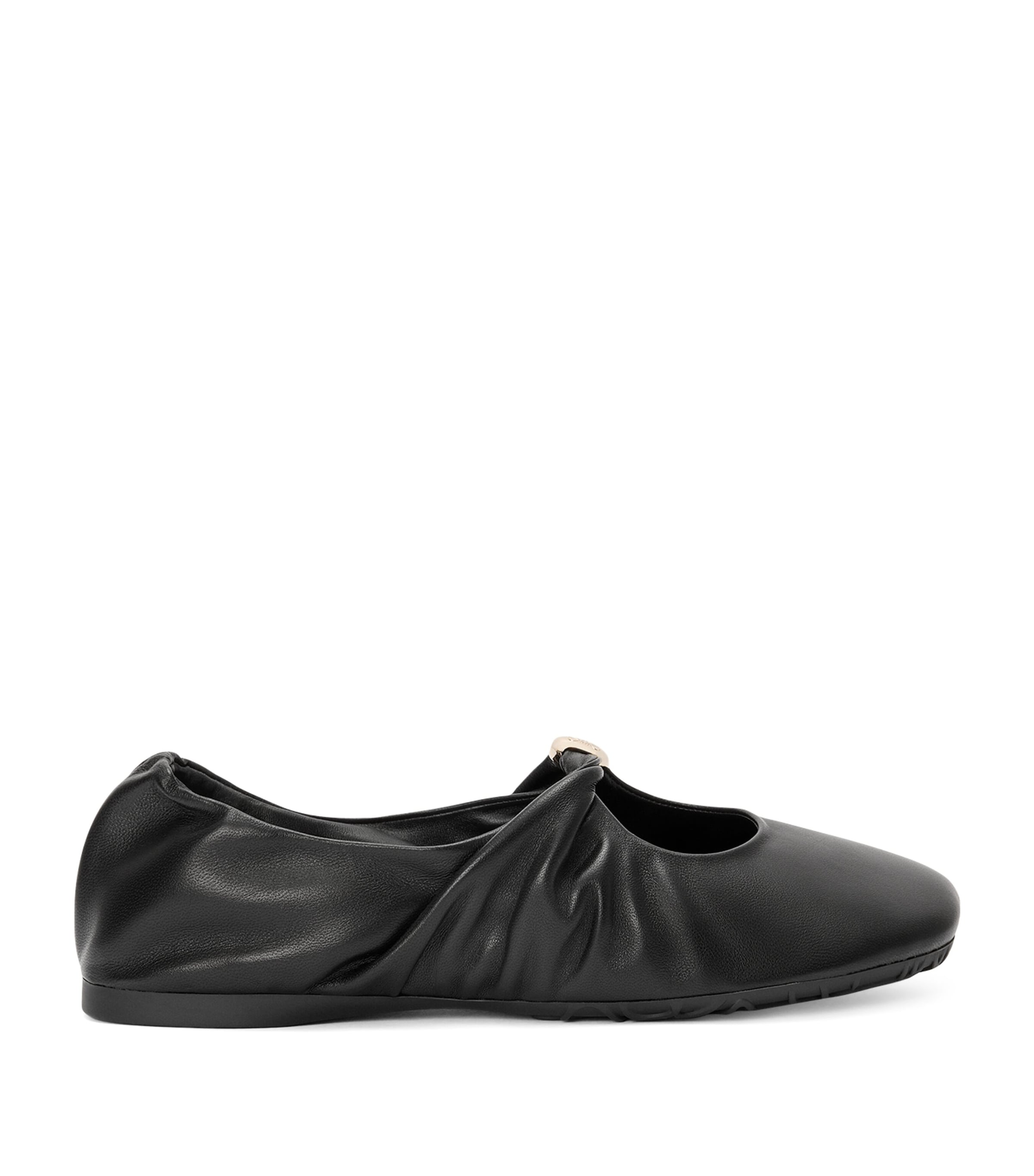 LOEWE Leather Pebble Soft Ballet Flats Black