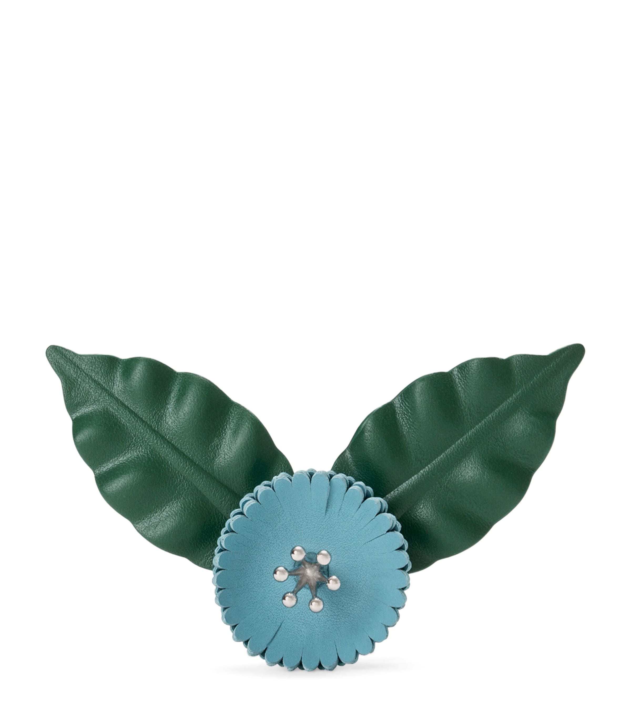 LOEWE x Paula’s Ibiza Leather Flower Pistil Pin Blue