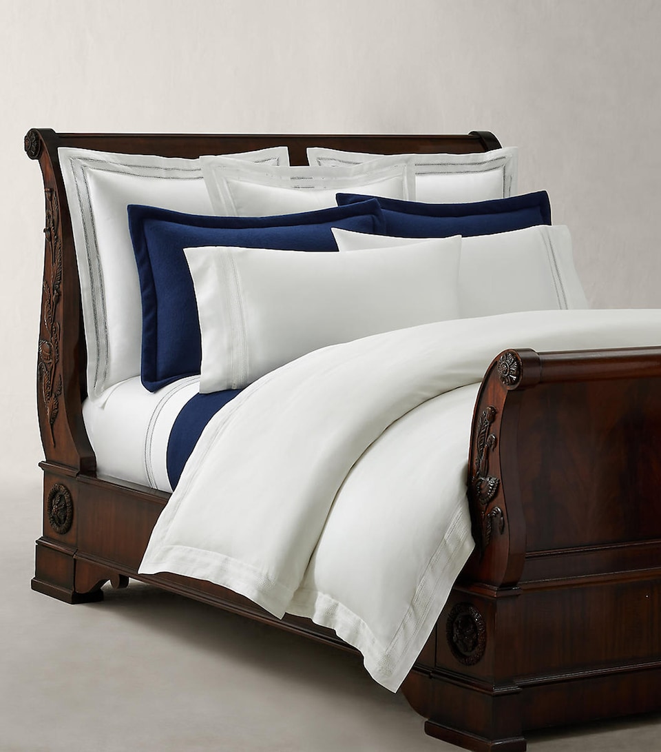 Ralph Lauren Home Cotton Sateen Alistair Super Double Flat Sheet (240cm x 295cm) White