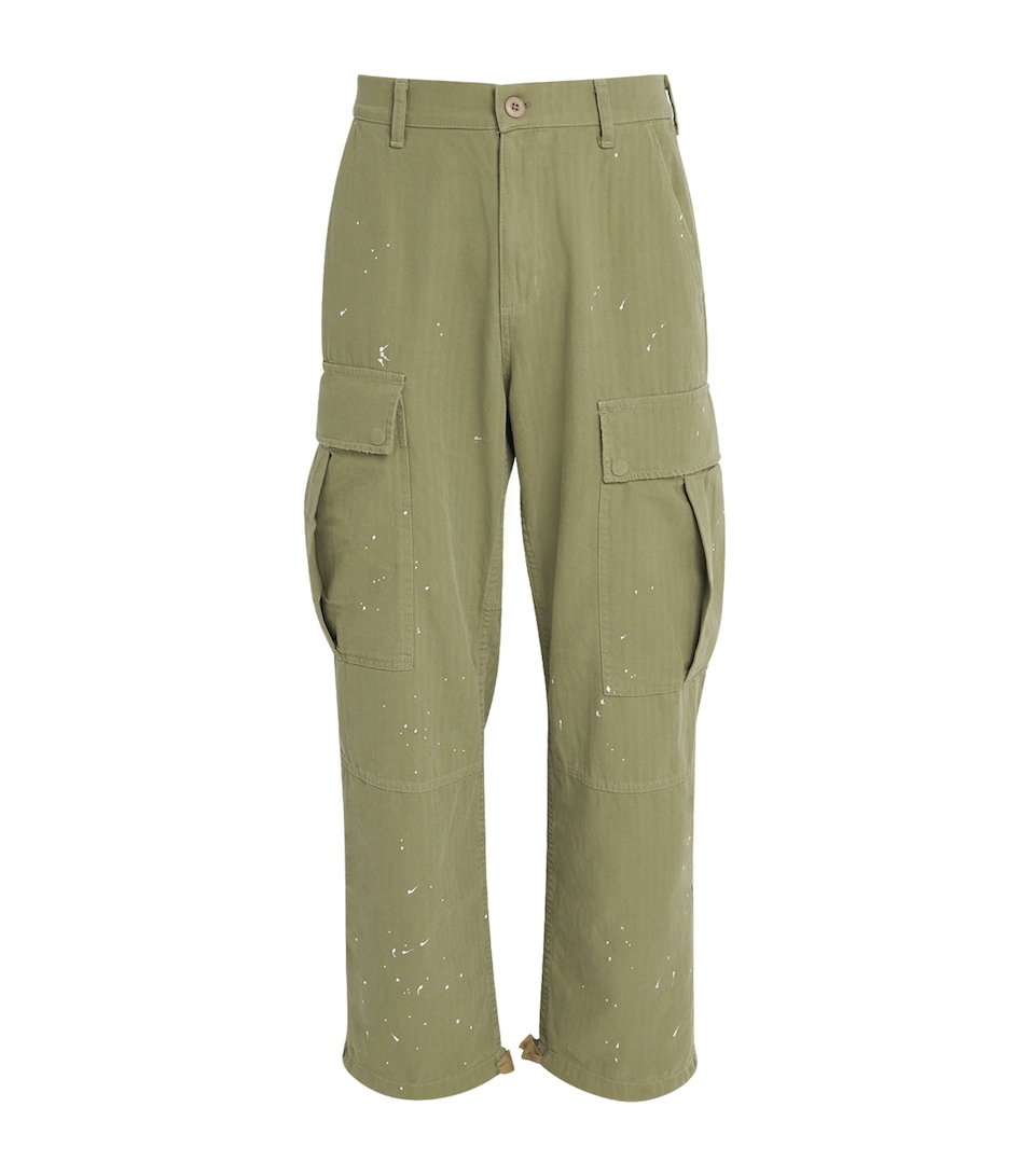 Wide-Leg Cargo Trousers