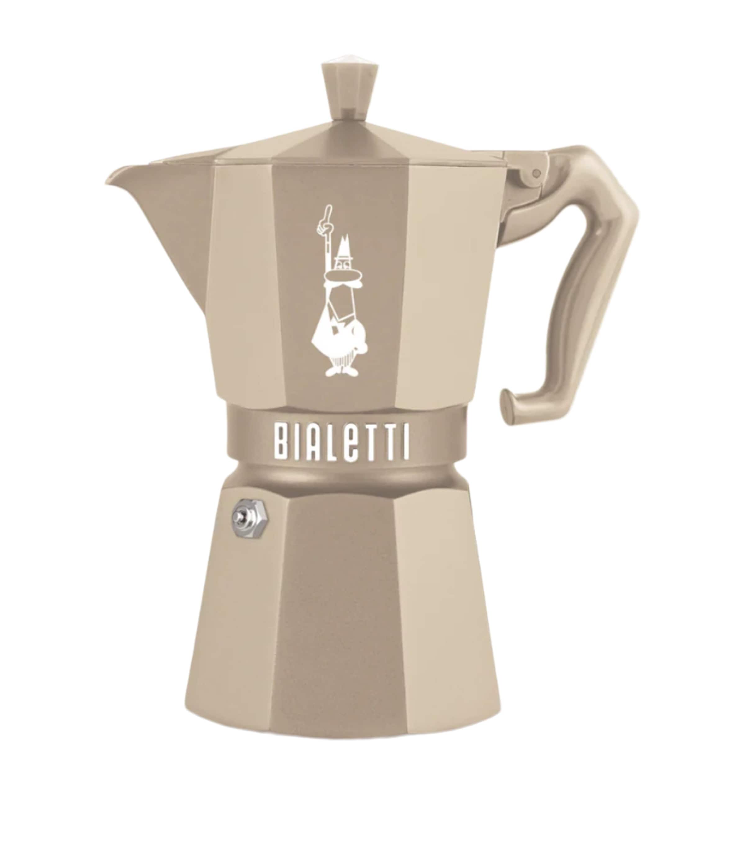 Bialetti Moka Exclusive Induction Octagonal Espresso Maker (6 Cups) Sand