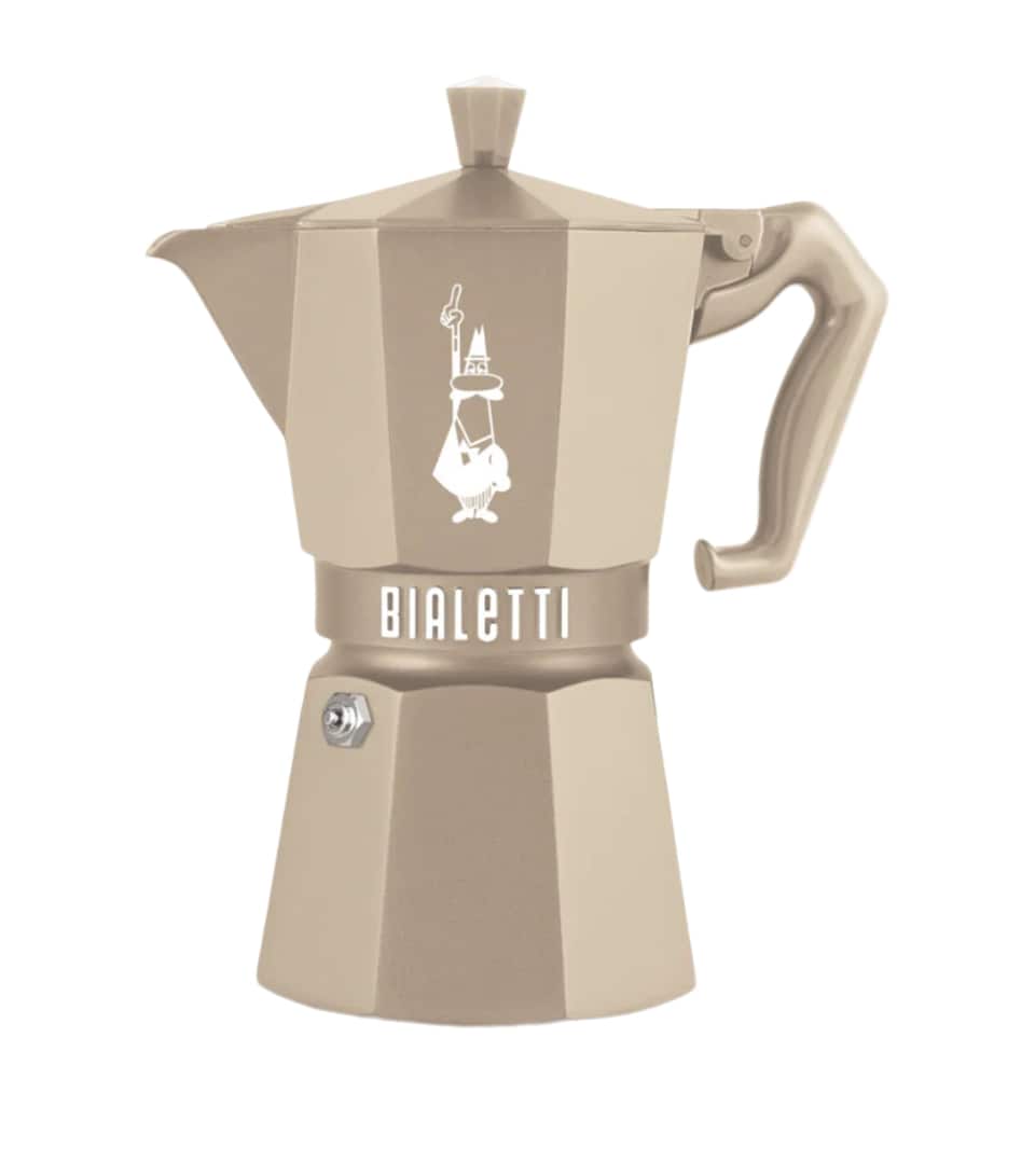 Bialetti Moka Exclusive Induction Octagonal Espresso Maker (6 Cups) Sand