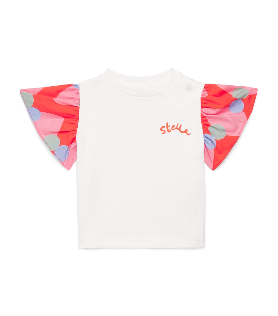 Stella McCartney Kids Cotton Contrast-Sleeve T-Shirt (3-36 Months)