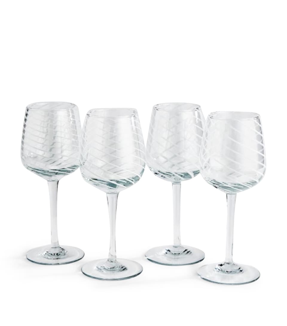 Set of 4 Coletta White Wine Glasses