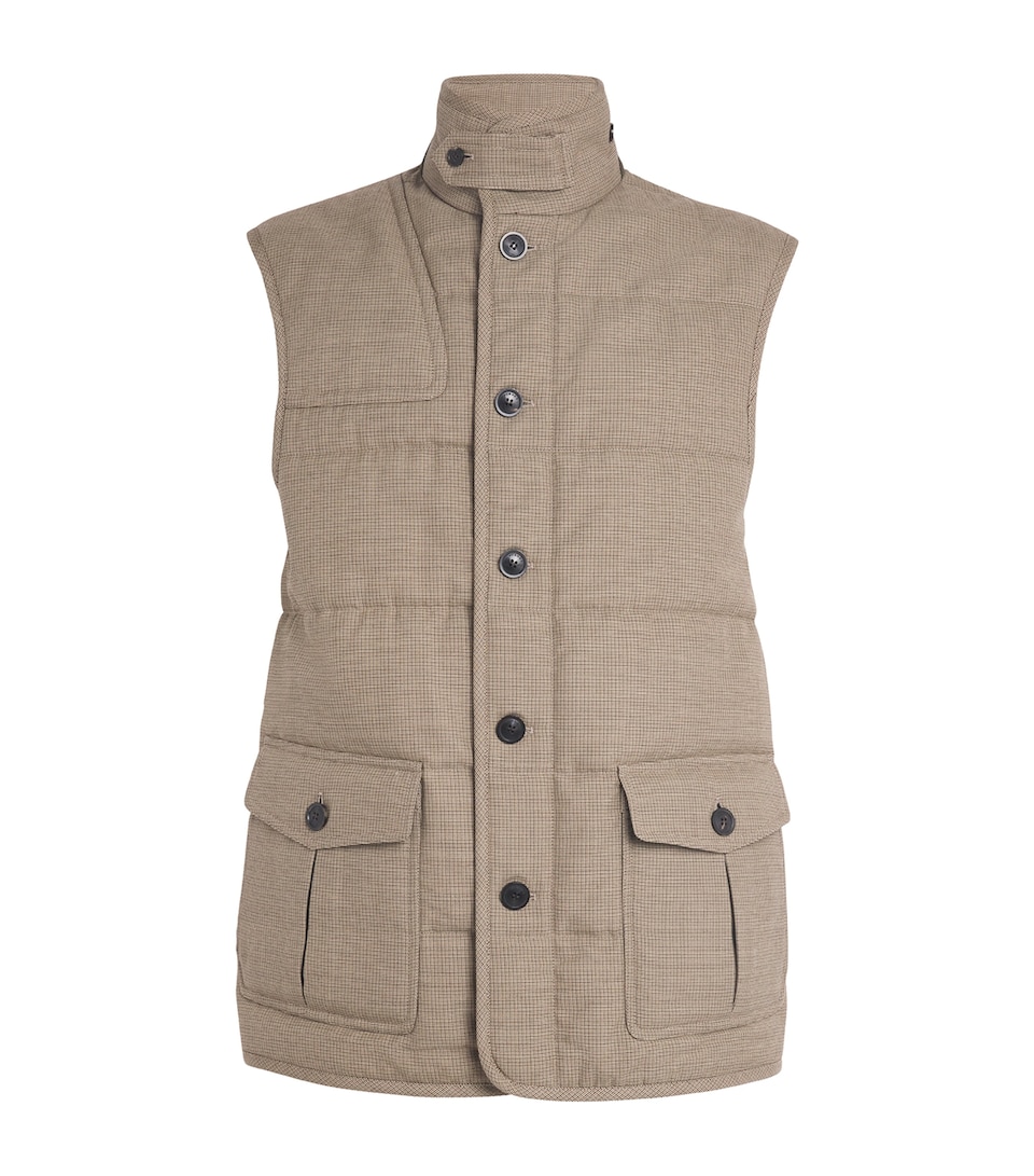 Lambswool Check Rothbury Gilet