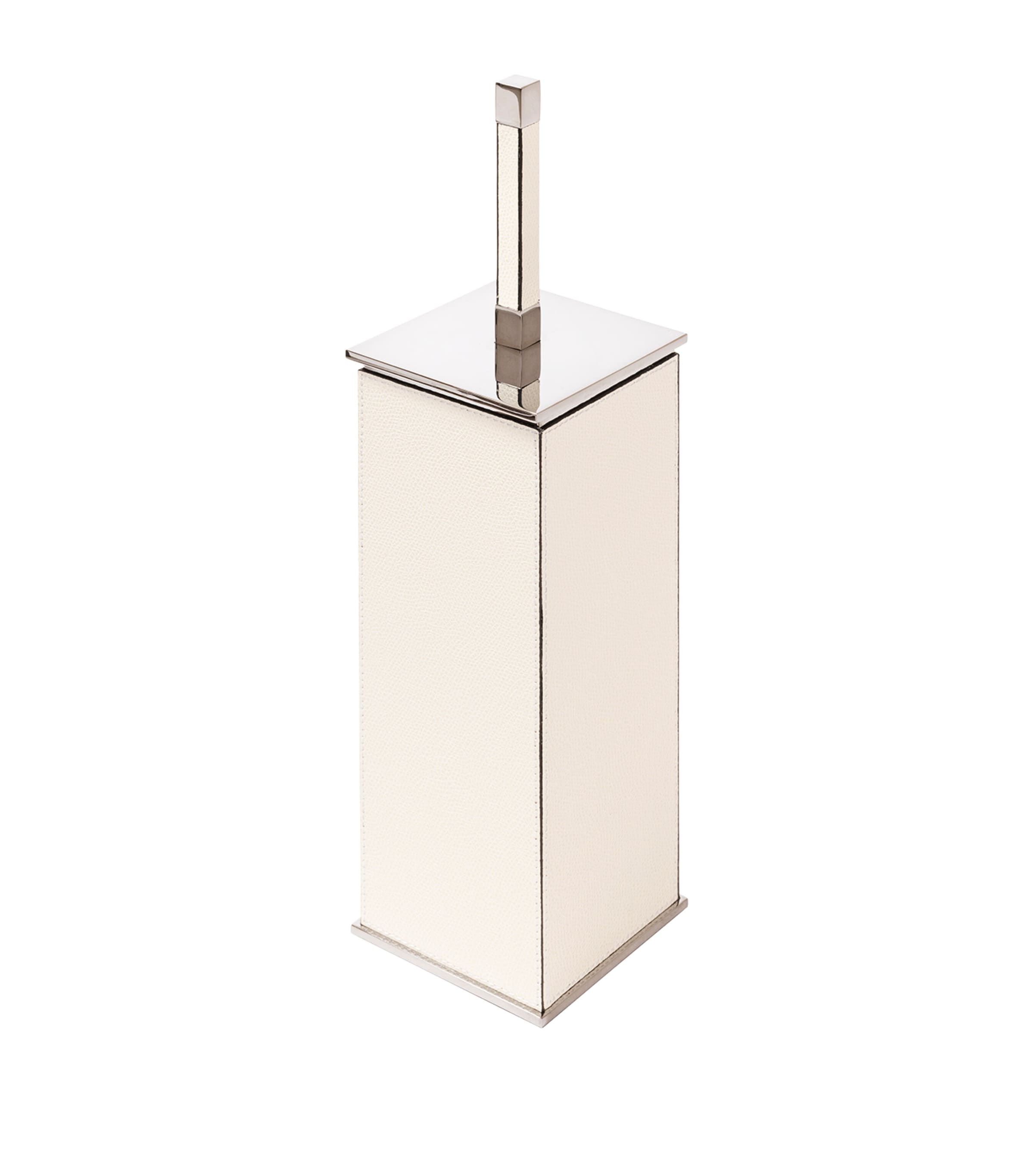Leather-Trim Firenze Toilet Brush Holder