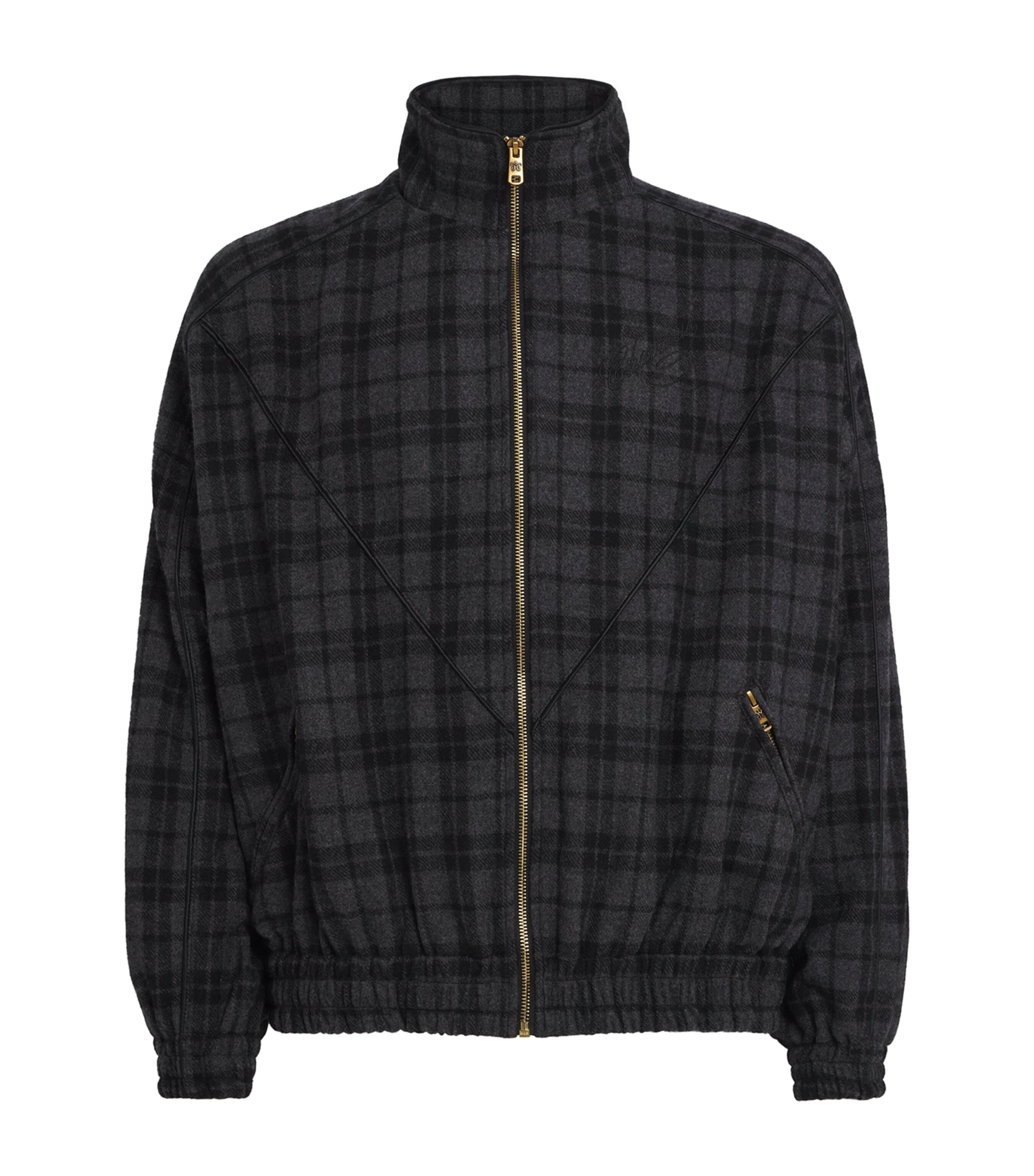 Wool-Blend Ruff Rider Bomber Jacket