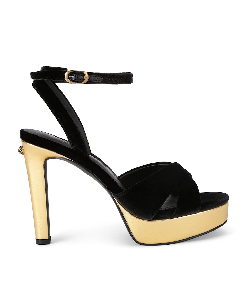 Kurt Geiger London Sherbert Cross Heeled Sandals 110 Black/comb