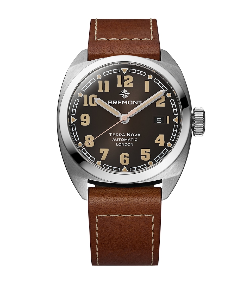 Stainless Steel and Leather Terra Nova Field Watch 40.5mm