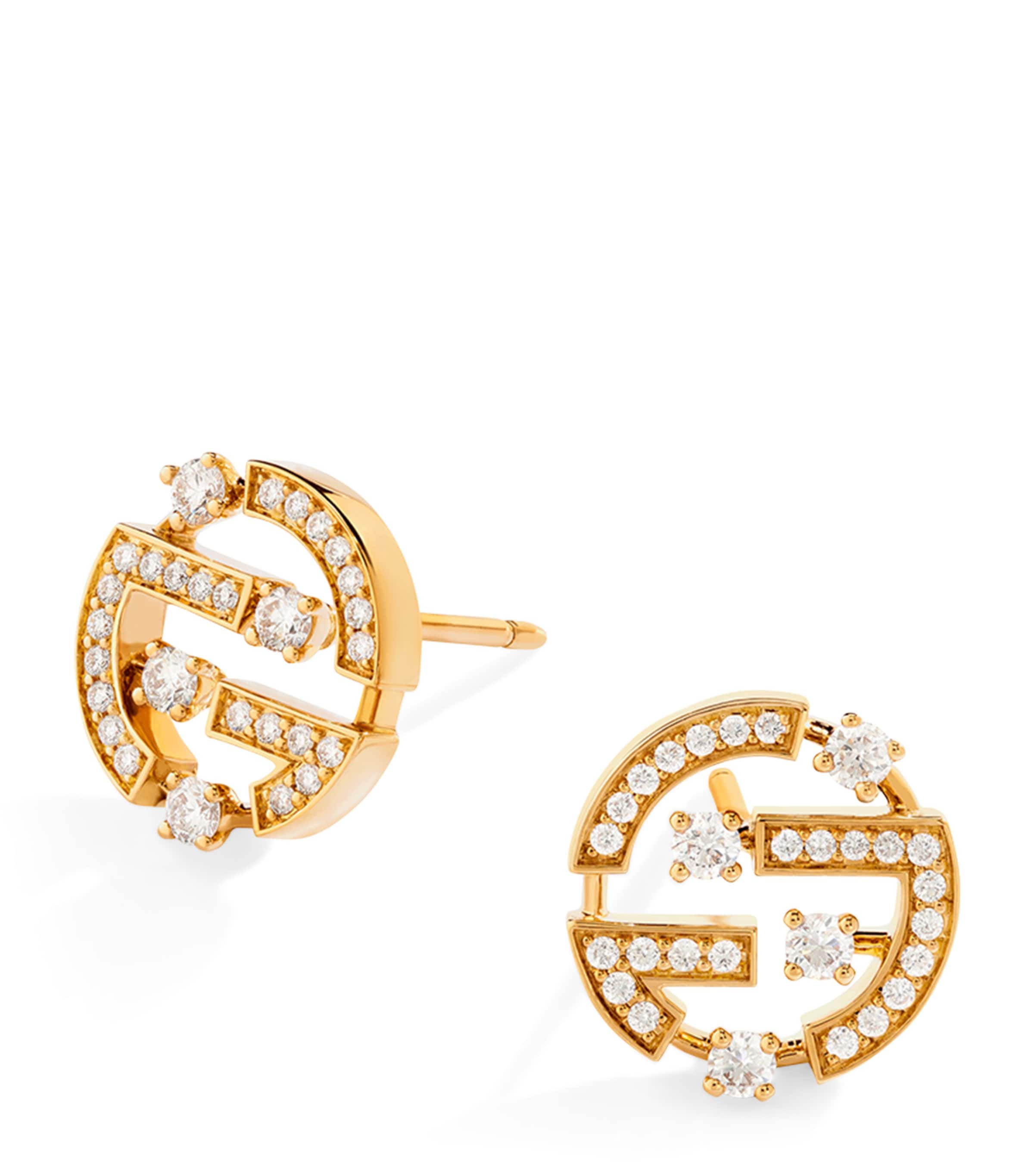 Yellow Gold and Diamond Avenues Earrings