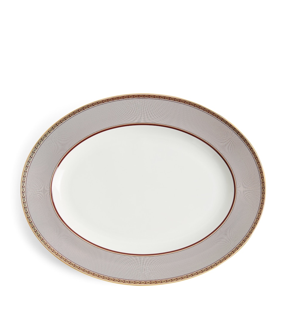 Wedgwood Red Splendour Oval Platter (35cm) Red