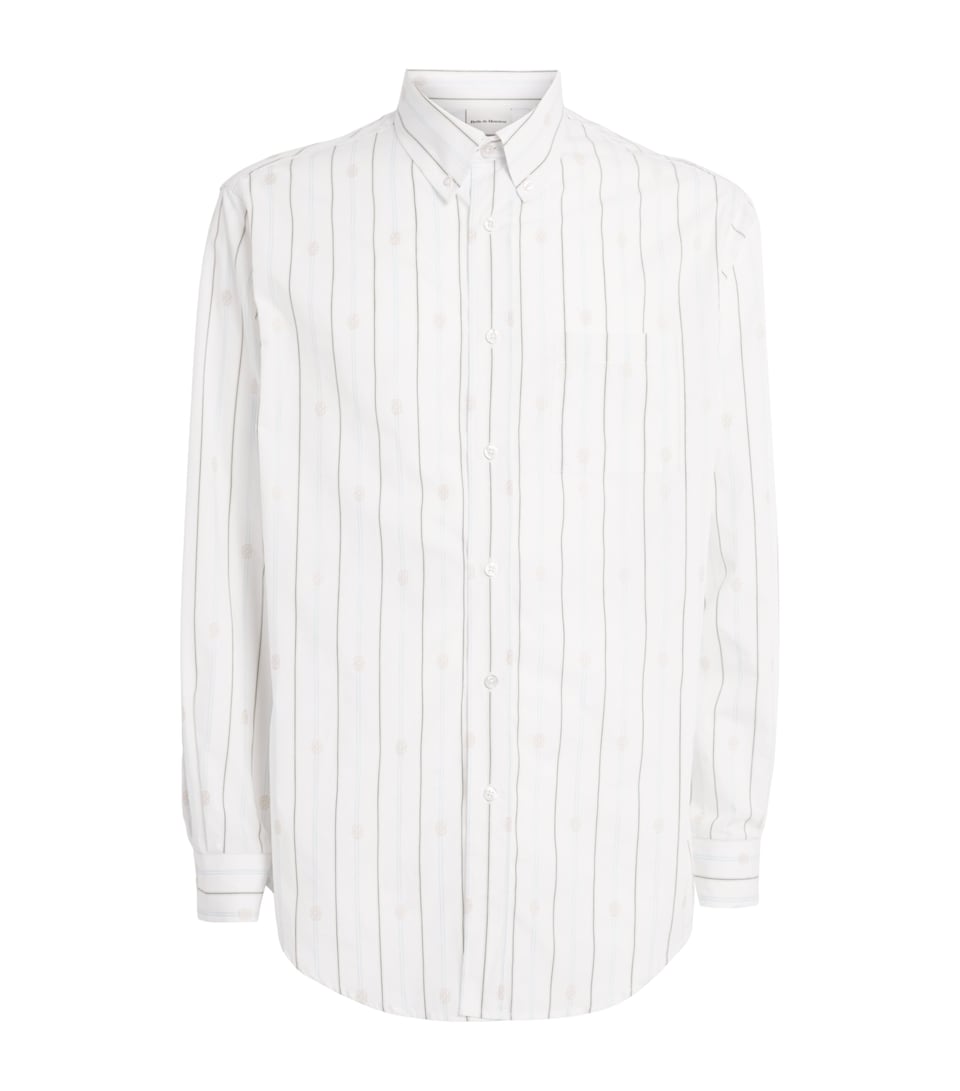 Cotton Stripe Monogram Shirt