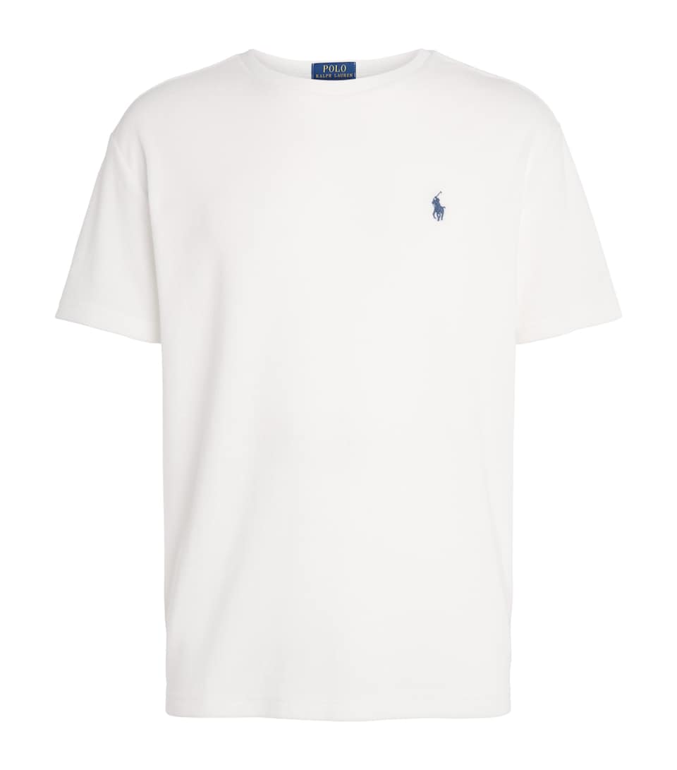 Polo Ralph Lauren Mens Cotton-Blend Terry Cloth T-Shirt White