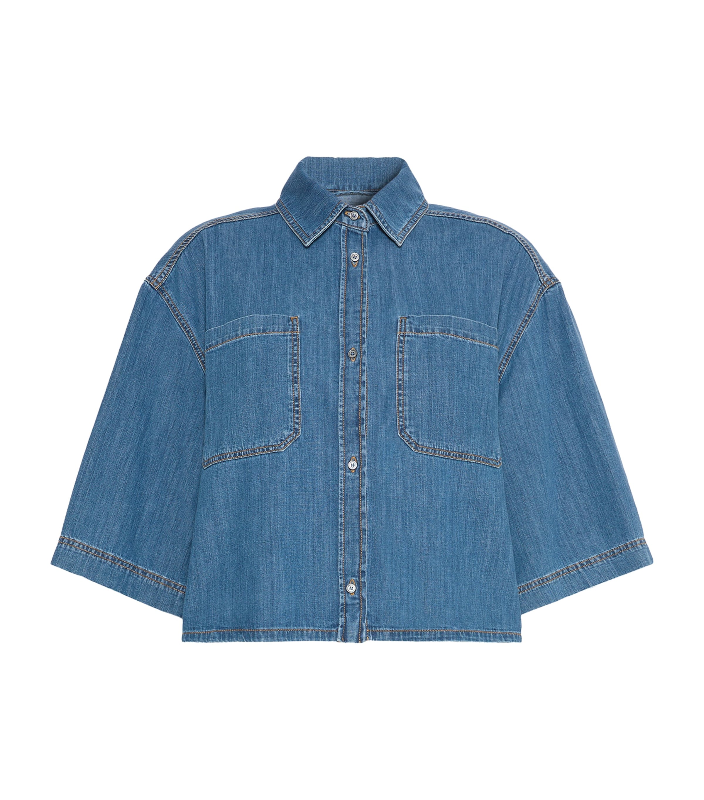 Weekend Max Mara Womens Cotton Denim Shirt Navy