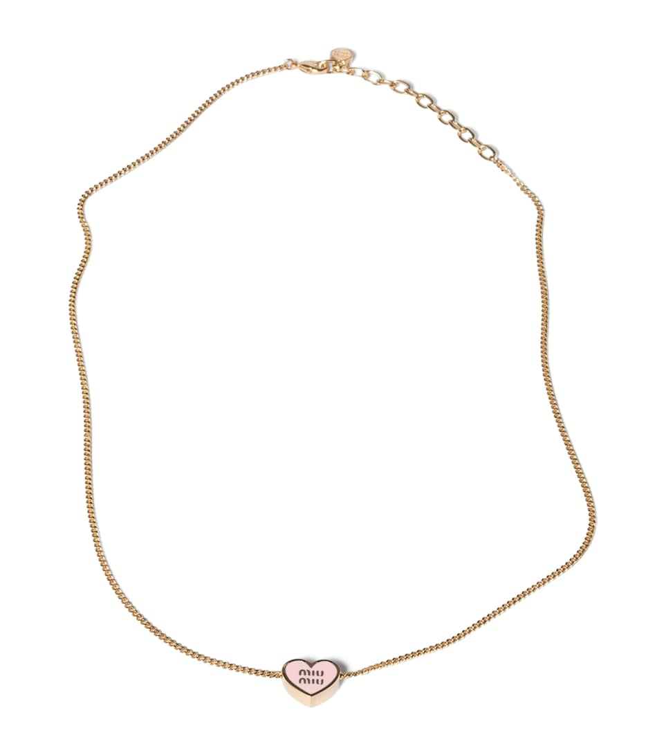 Miu Miu Heart Pendant Necklace Gold/silver