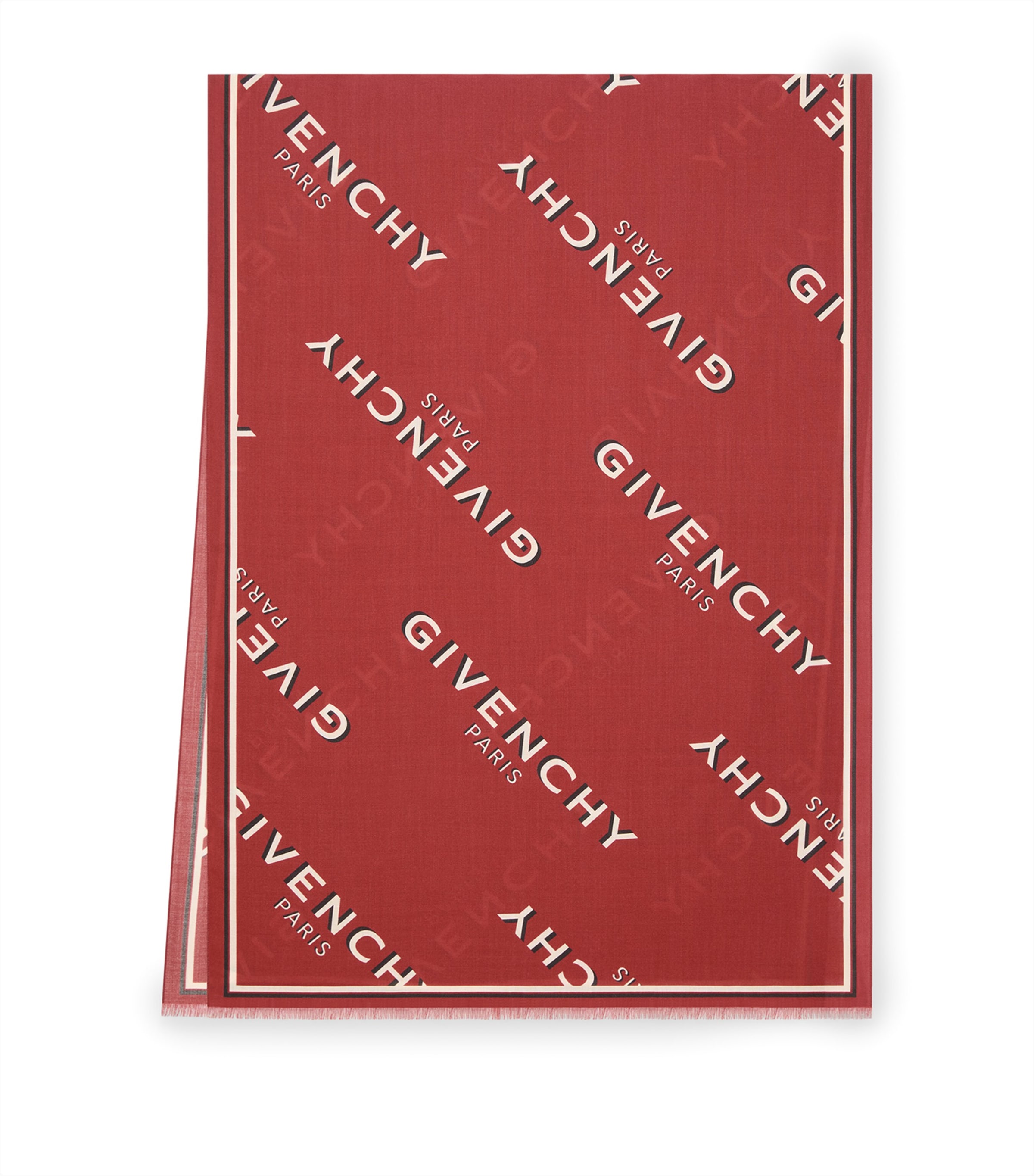 Wool-Silk Logo Stole